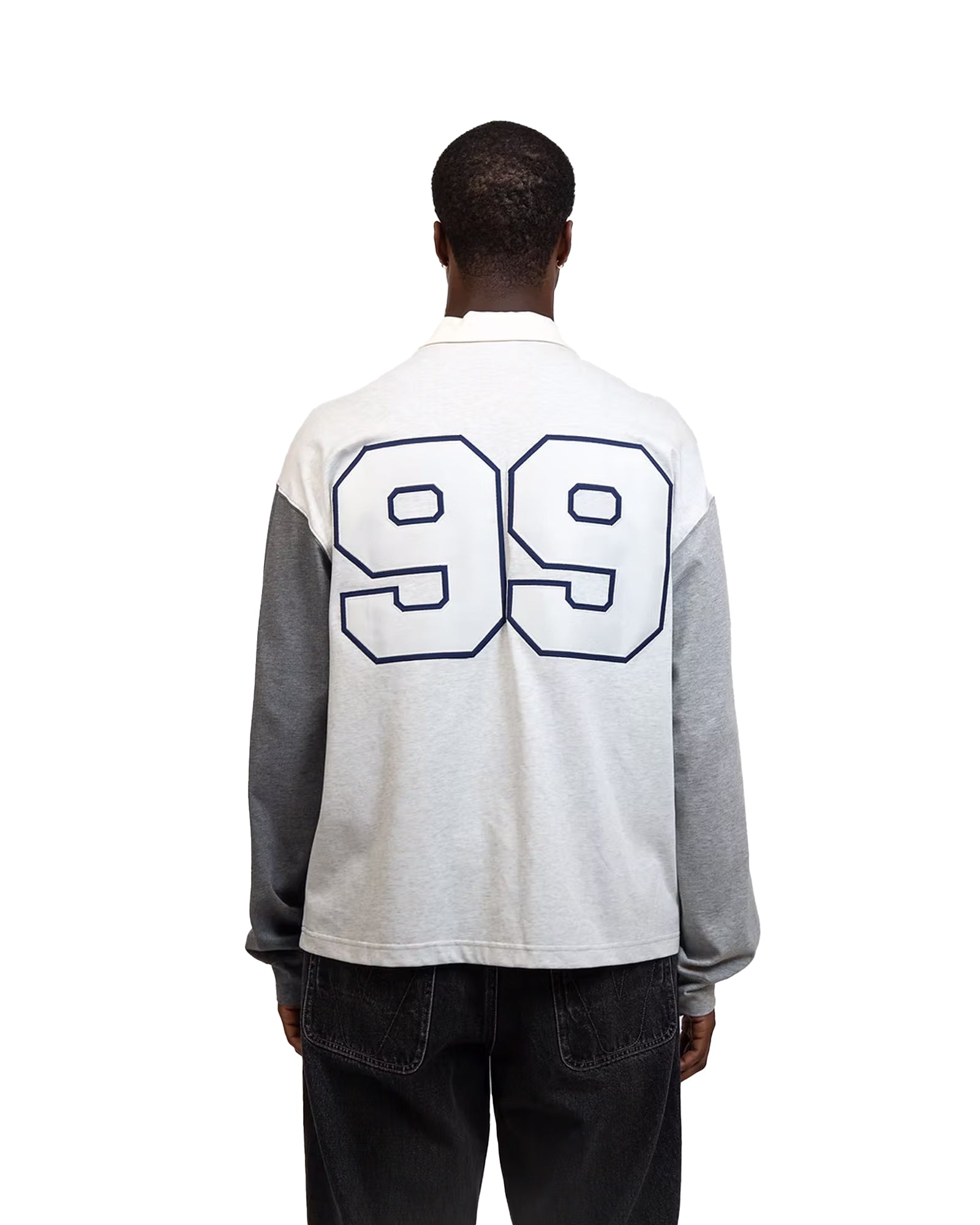 VANDY THE PINK・ヴァンディー・ザ・ピンク - L/S Tシャツ PATCHWORK POLO LS TEE / HEATHER GRAY