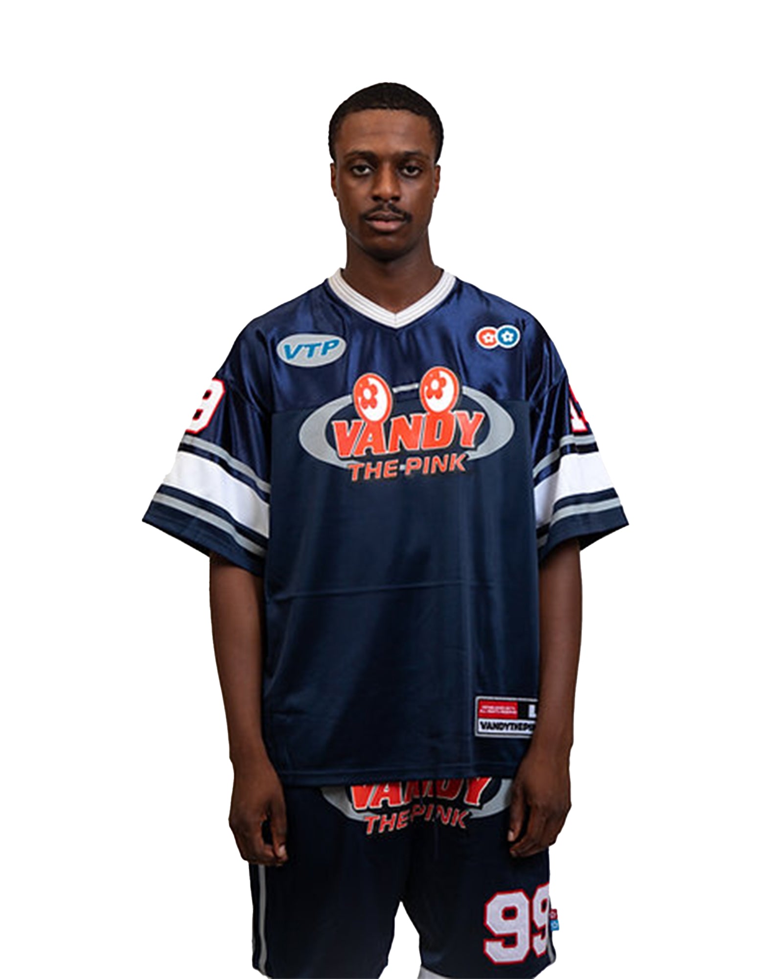 VANDY THE PINK・ヴァンディー・ザ・ピンク - Tシャツ・カットソー FOOTBALL JERSEY / NAVY