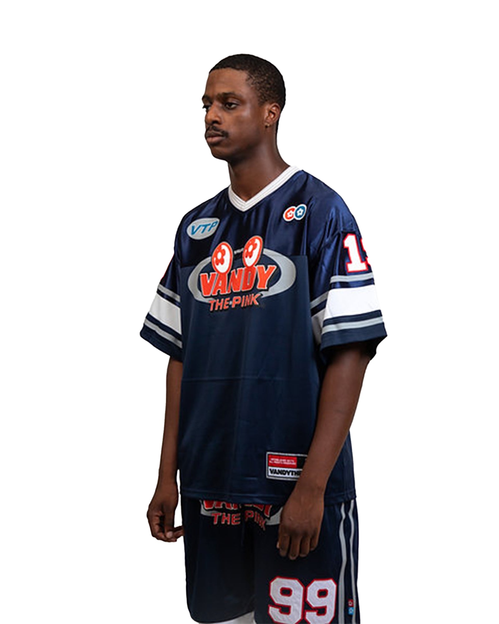 VANDY THE PINK・ヴァンディー・ザ・ピンク - Tシャツ・カットソー FOOTBALL JERSEY / NAVY