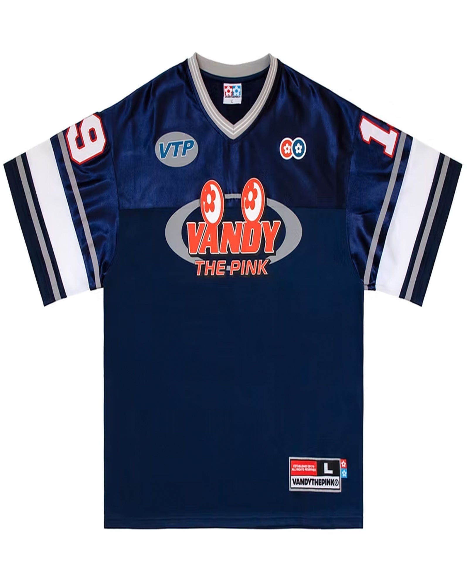 VANDY THE PINK・ヴァンディー・ザ・ピンク - Tシャツ・カットソー FOOTBALL JERSEY / NAVY