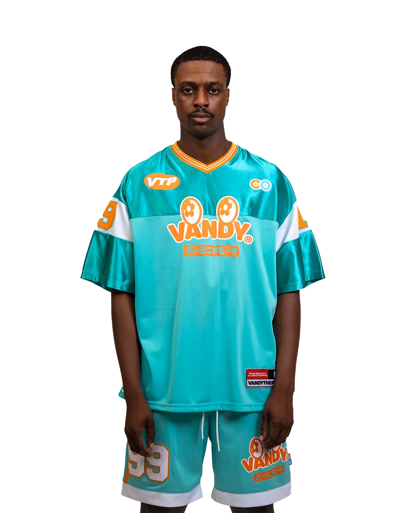 VANDY THE PINK・ヴァンディー・ザ・ピンク - Tシャツ・カットソー FOOTBALL JERSEY / TEAL