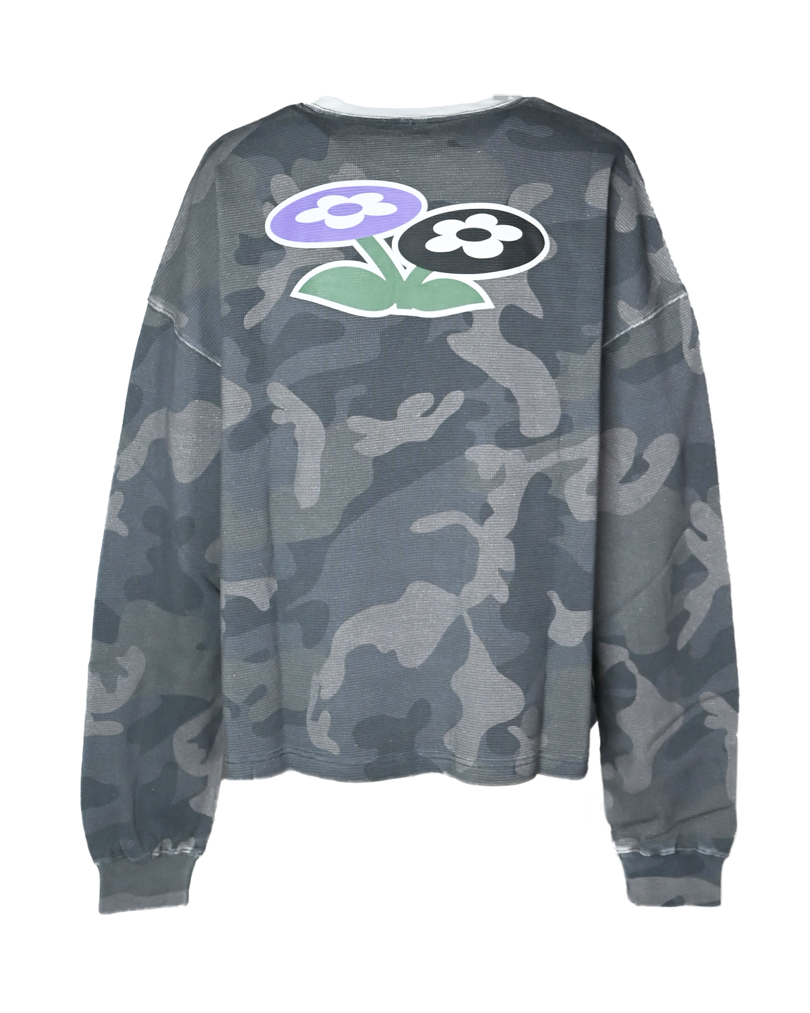 VANDY THE PINK・ヴァンディー・ザ・ピンク - L/S Tシャツ BLACK CAMO THERMAL LS TEE  / BLACK