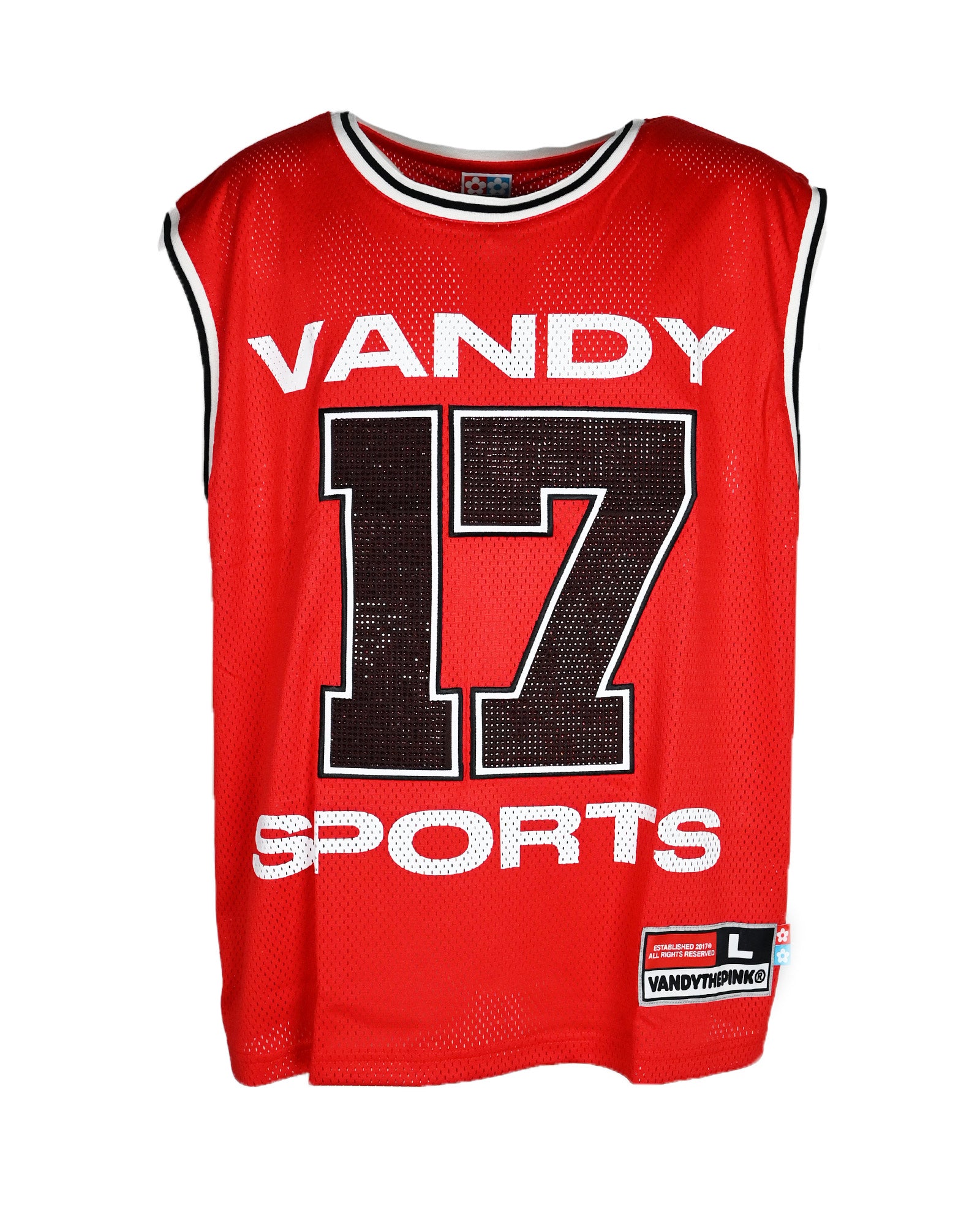 CRYSTAL BASKETBALL JERSEY / RED