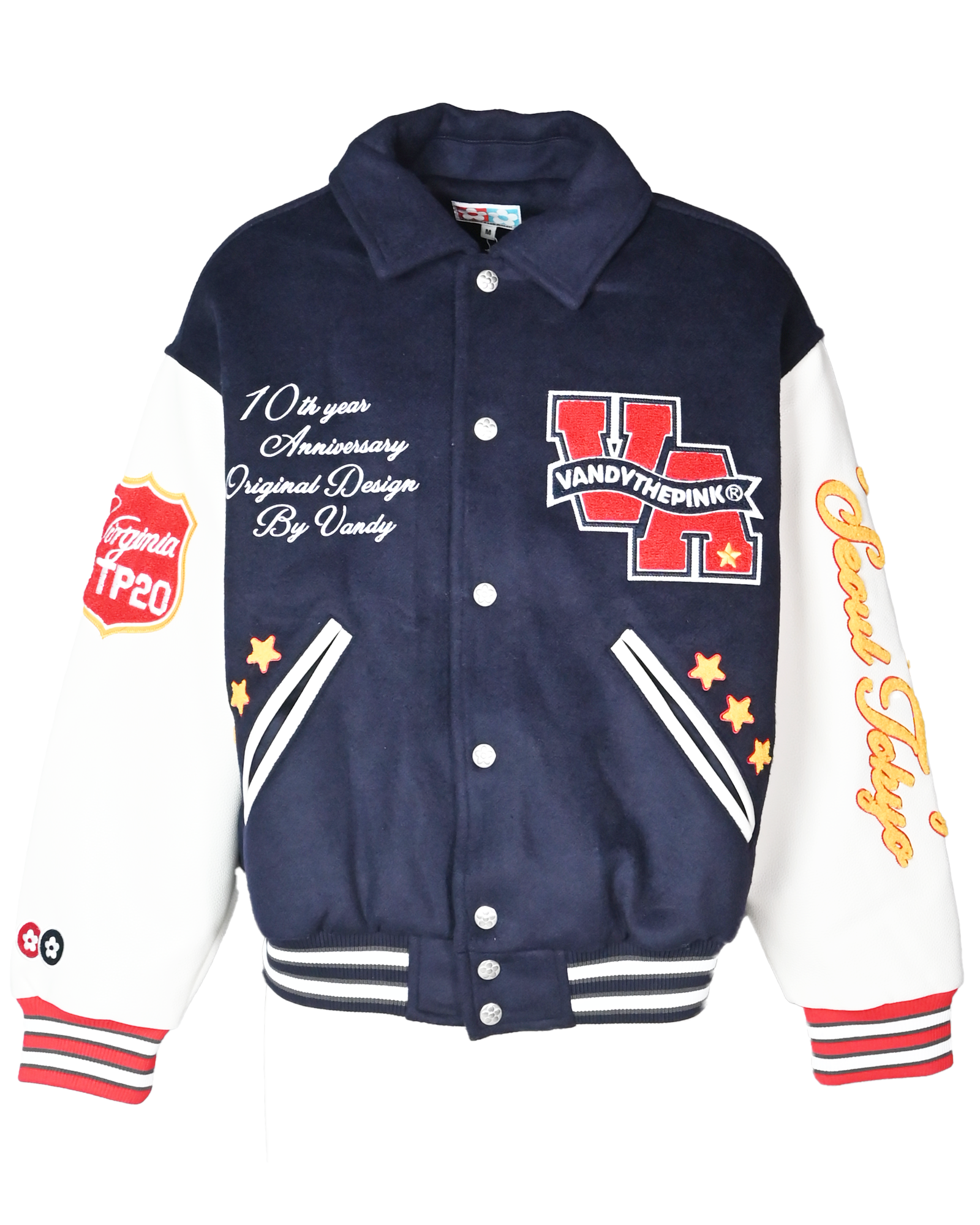 VANDY THE PINK・ヴァンディー・ザ・ピンク - ジャケット VARSITY JACKET 10 YEAR ANNIVERSARY / NAVY