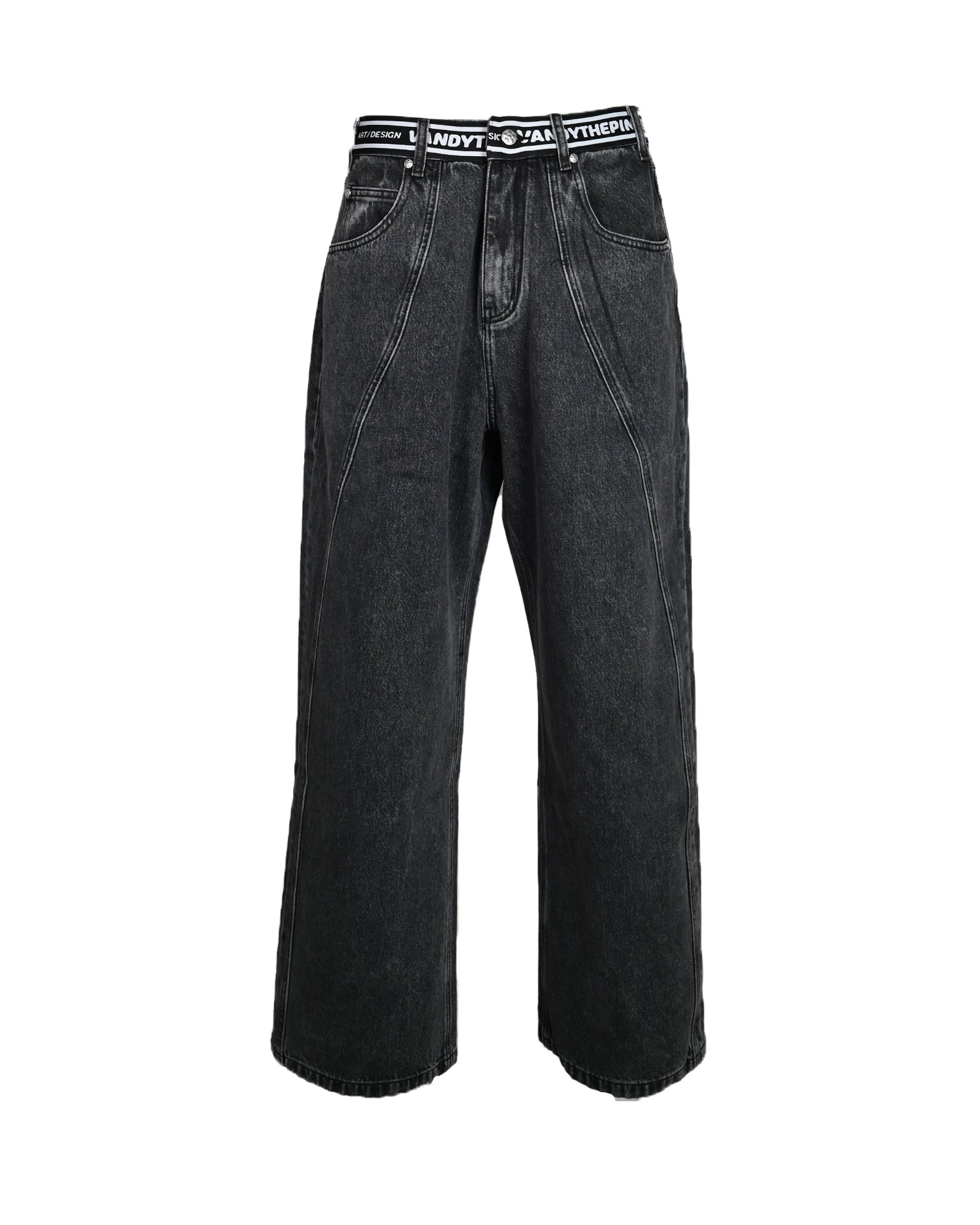 WAISTBAND JEANS / BLACK