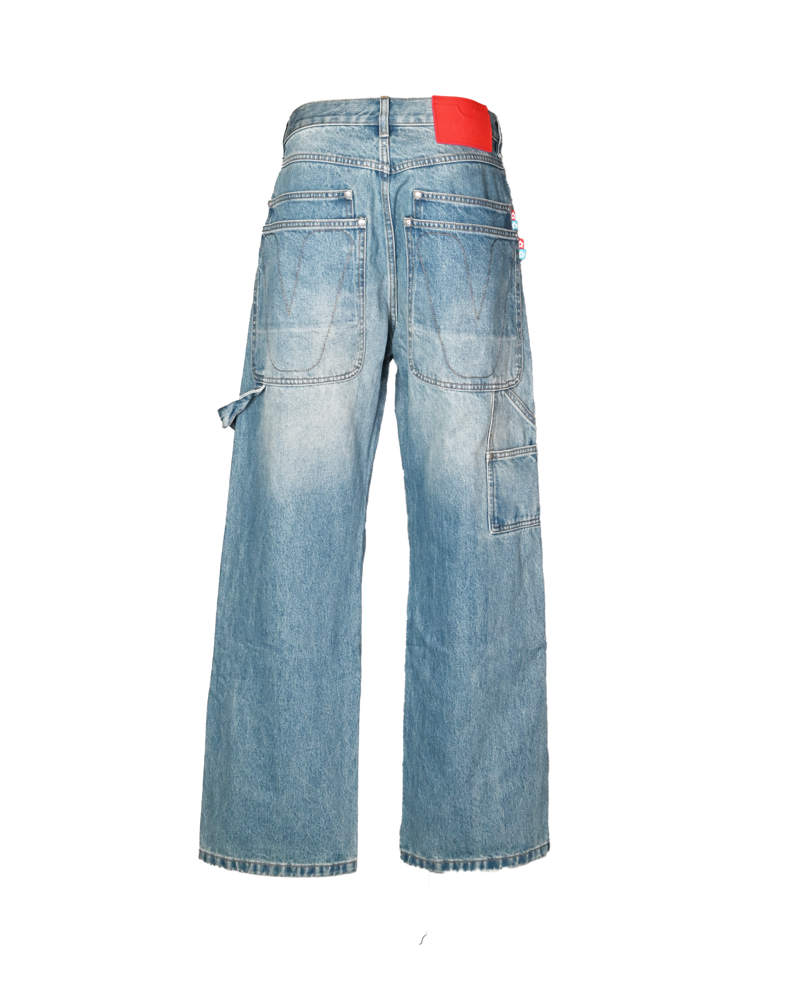VANDY THE PINK・ヴァンディー・ザ・ピンク - デニムパンツ PATCH WORK PAINTER PANTS / BLUE DENIM