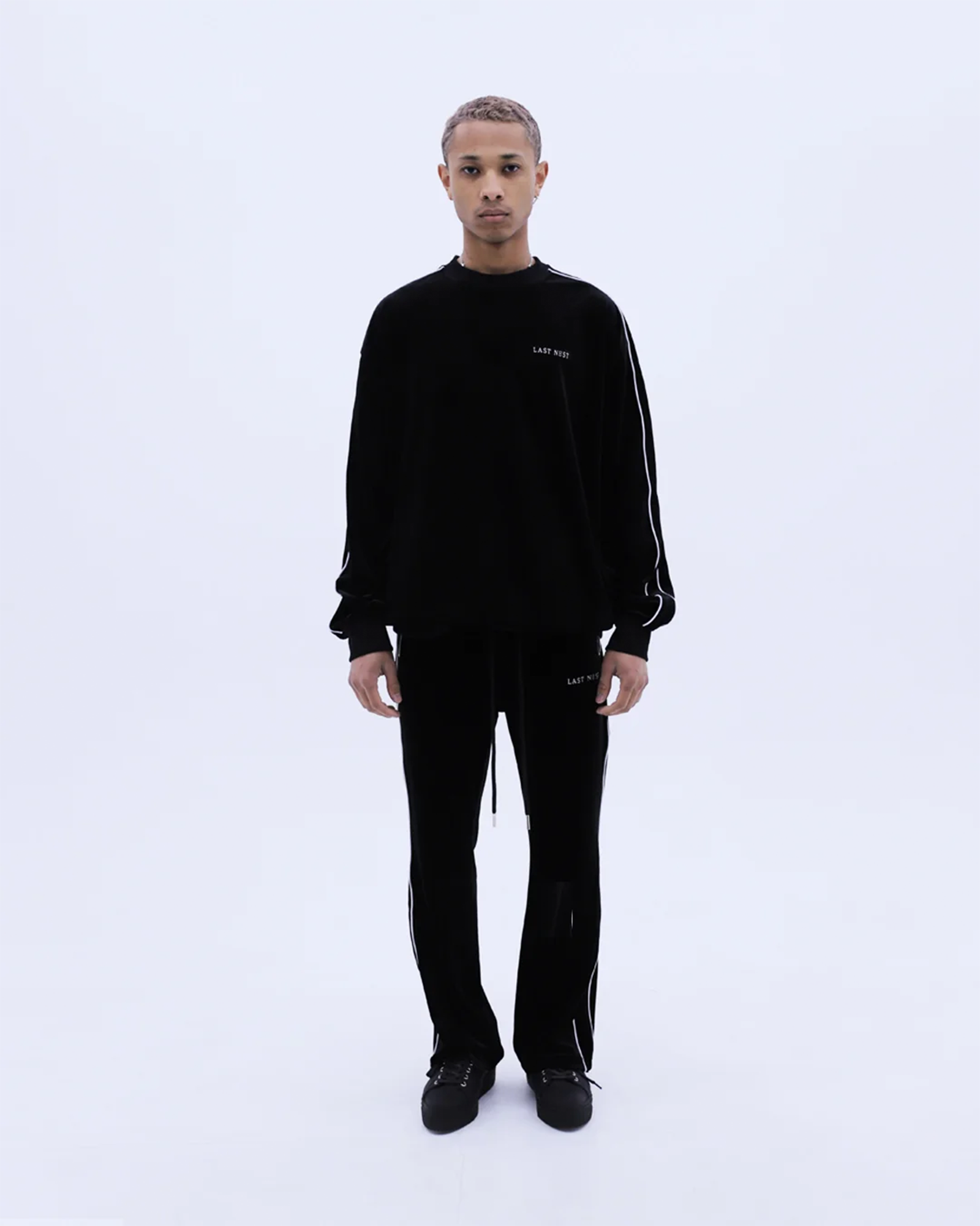 LAST NEST・ラストネスト - スウェット VELVET CREWNECK / BLACK