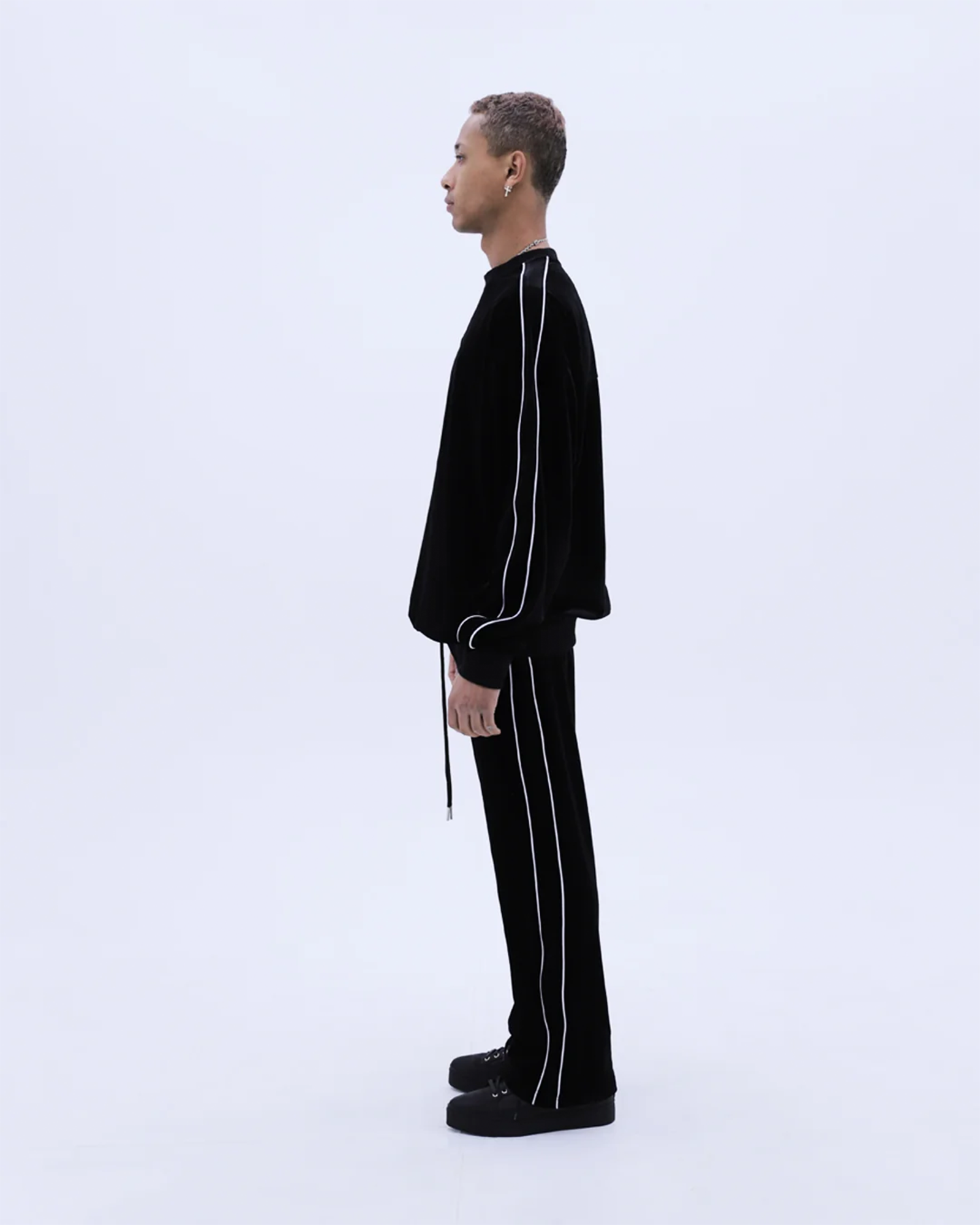 LAST NEST・ラストネスト - スウェット VELVET CREWNECK / BLACK