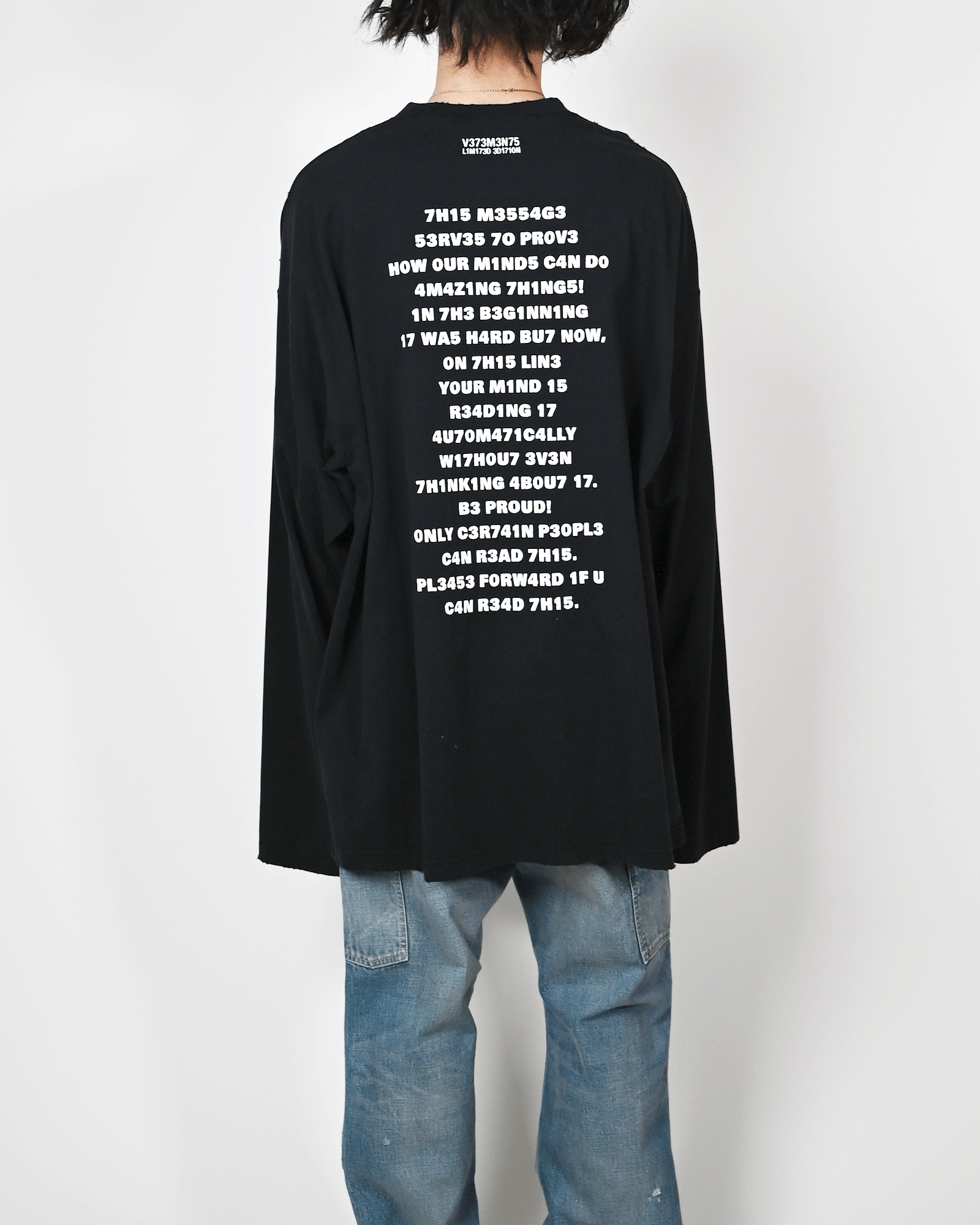 VETEMENTS (ヴェトモン) BRAIN POWER LONGSLEEVE / BLACK VETEMENTS (ヴェトモン) BRAIN POWER LONGSLEEVE / BLACK