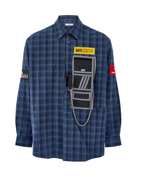 martin rose(マーティンローズ)「 WALLET SHIRT / BLUE 」 | Detail