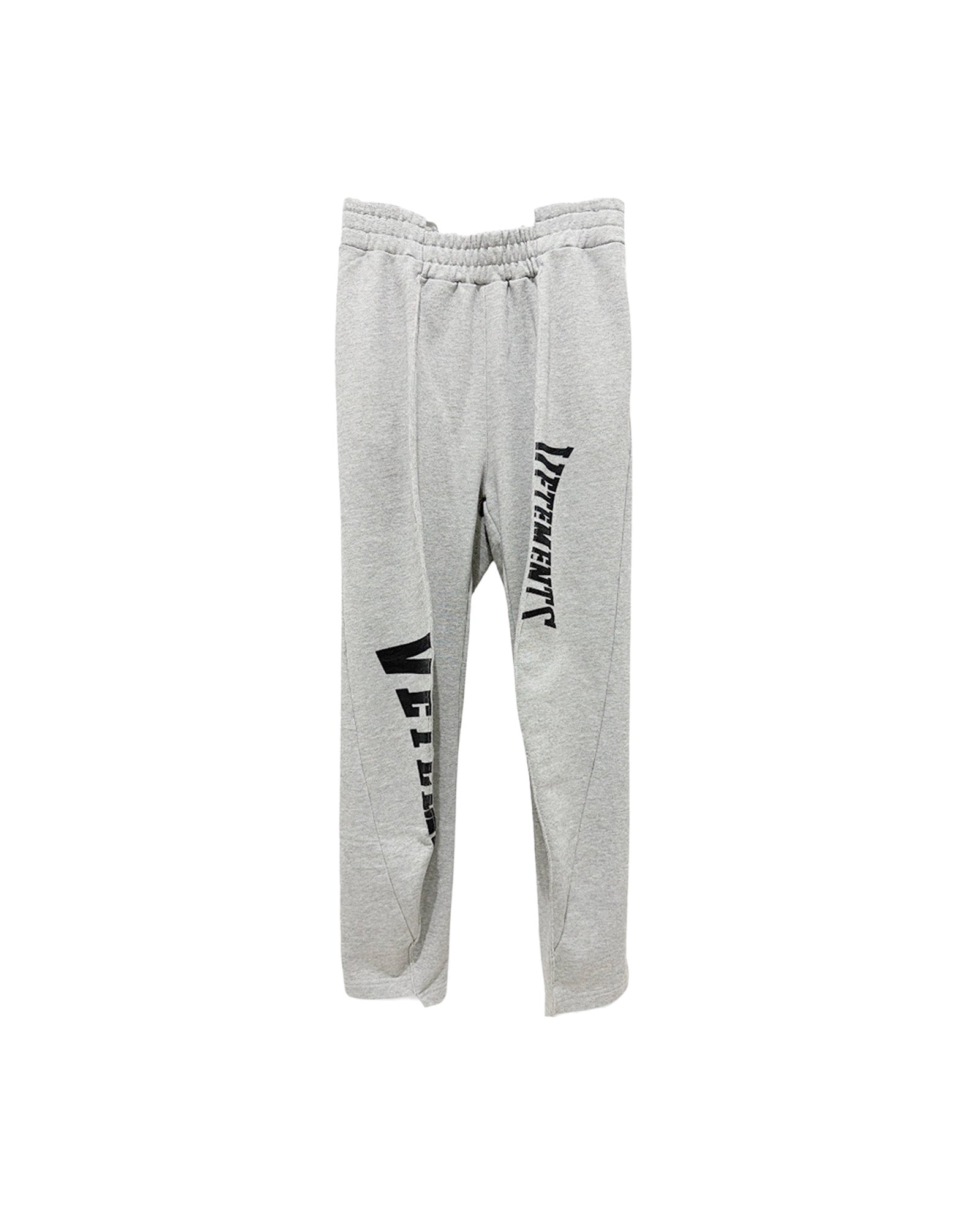 CUT-UP LOGO SWEATPANTS / GREY MELANGE
