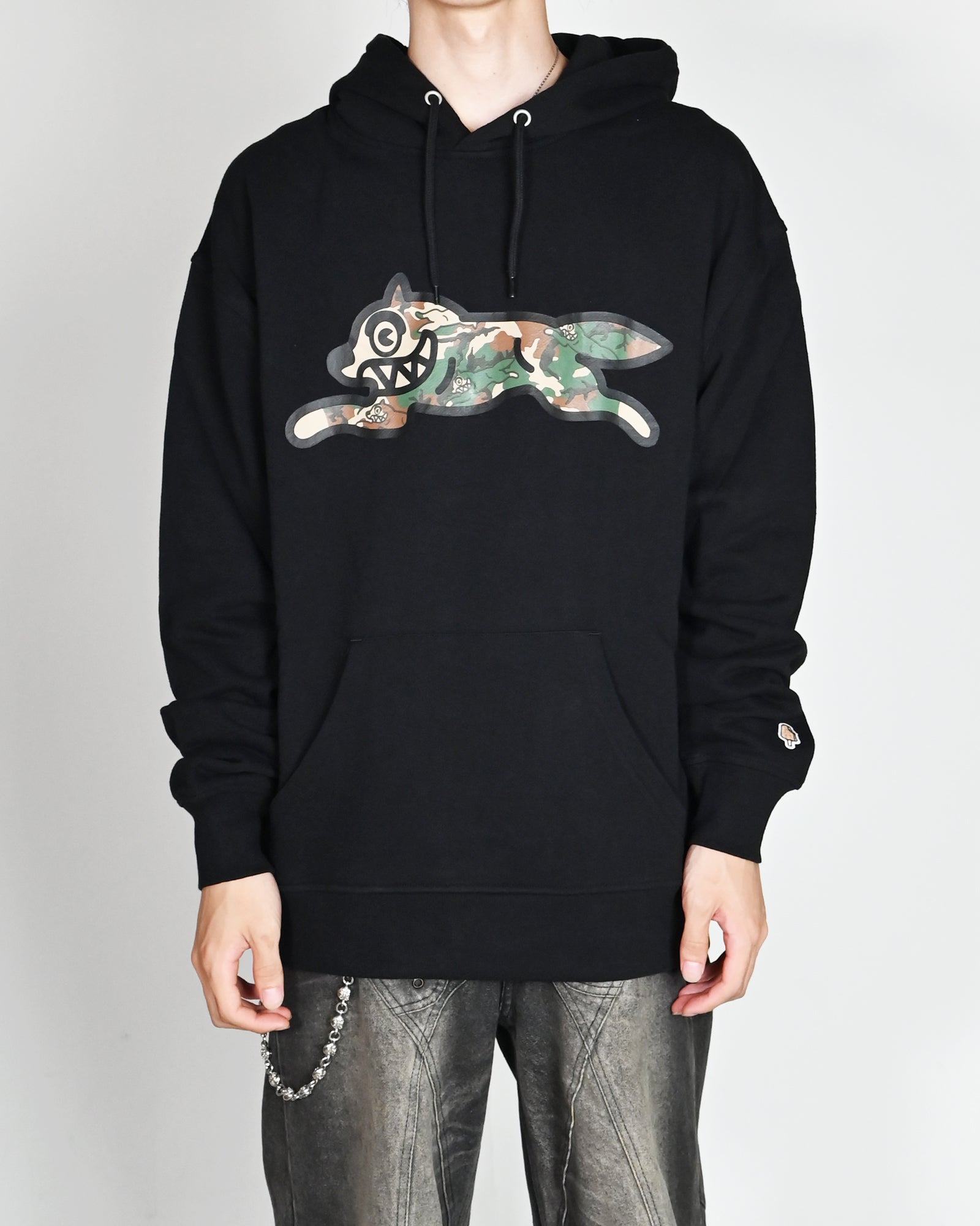BILLIONAIRE BOYS CLUB / ICECREAM・Billionaire Boys Club/ice cream -  WOODLAND CAMO RUNNING DOG POPOVER HOOD / BLACK
