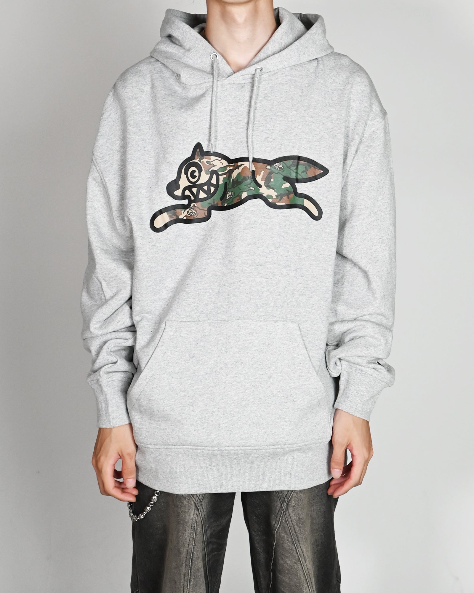 BILLIONAIRE BOYS CLUB / ICECREAM・ビリオネアボーイズクラブ/アイスクリーム - パーカー・フーディ WOODLAND CAMO RUNNING DOG POPOVER HOOD / HEATHER GRAY
