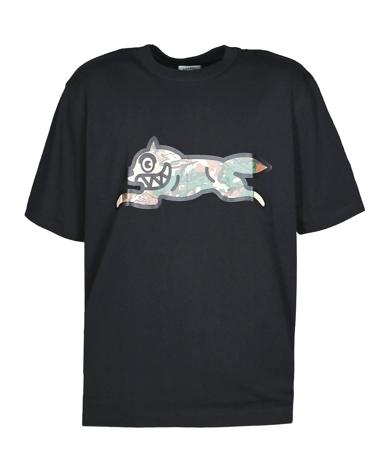 WOODLAND CAMO RUNNING DOG T-SHIRT / BLACK