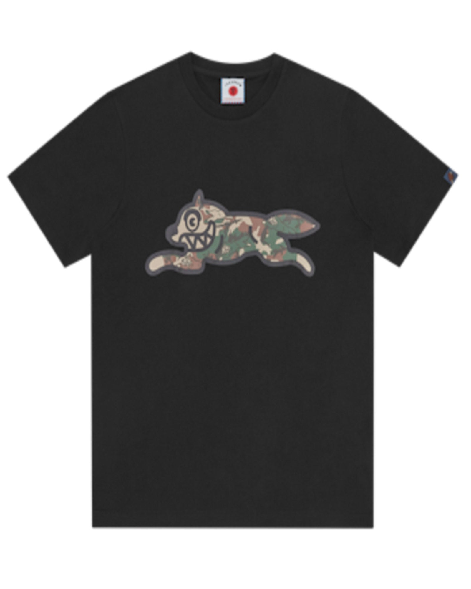 WOODLAND CAMO RUNNING DOG T-SHIRT / BLACK