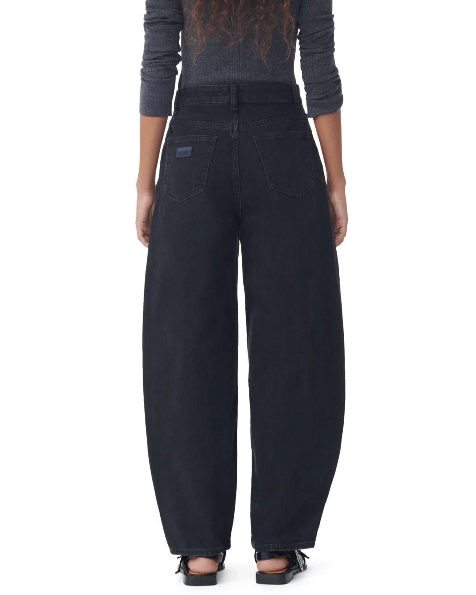 GANNI・ガニー - デニムパンツ RIGID DENIM STARY / WASHED BLACK / BLACK