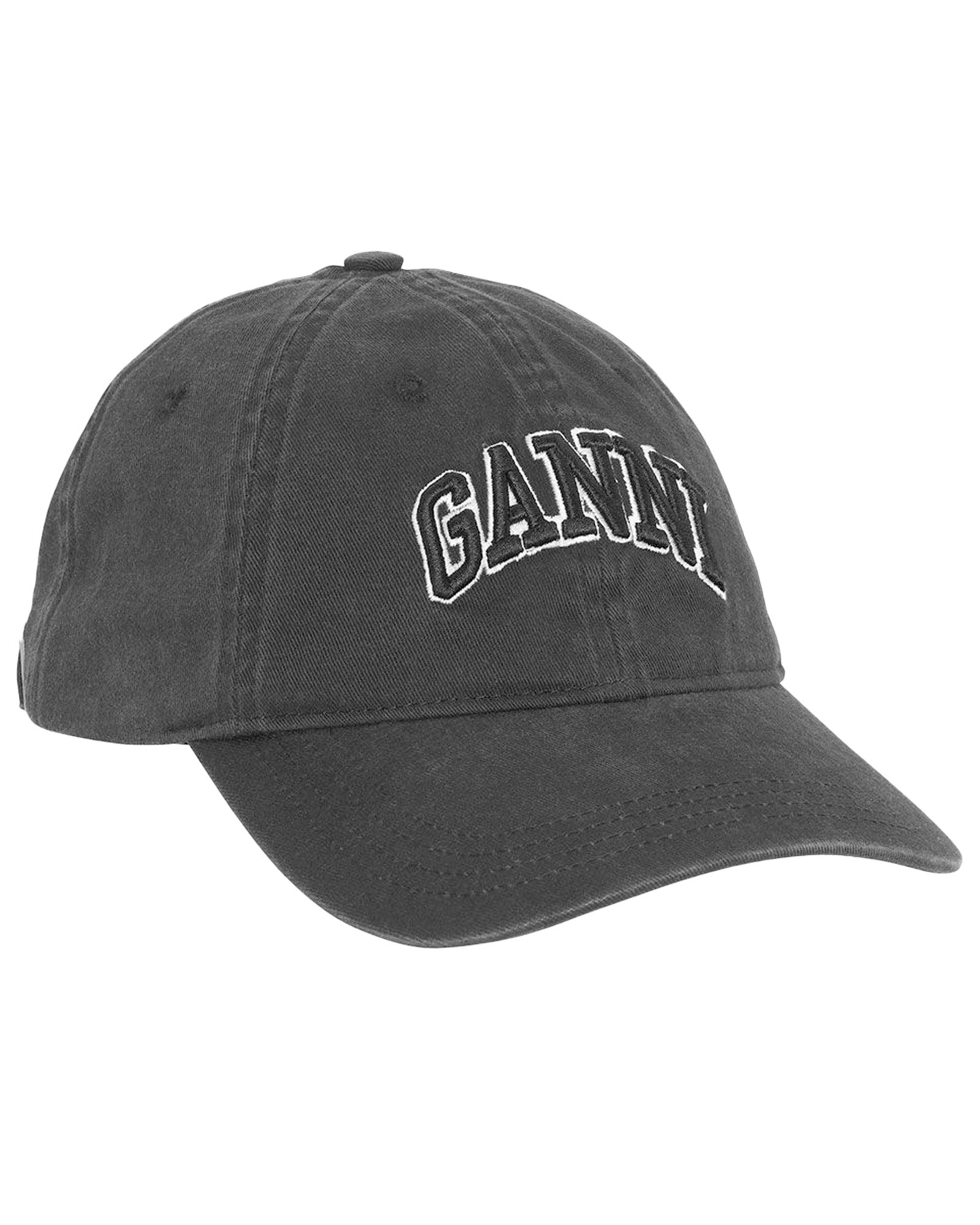 WASHED COTTON CANVAS CAP EMB / BLACK
