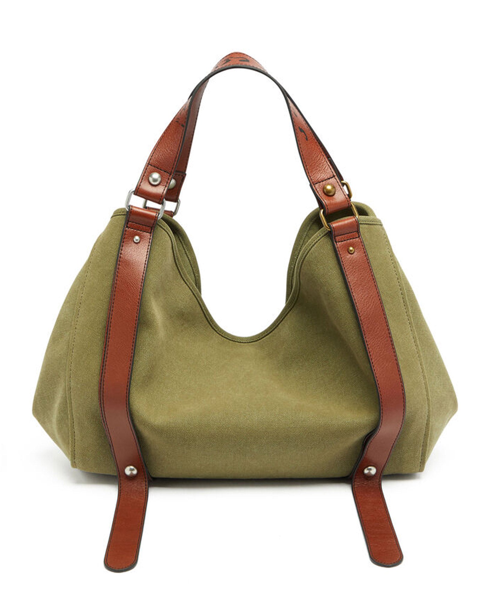 DIESEL・diesel -  D-ONE-MEDIUM TOP-HANDLE BAG IN DISTRESSED CANVAS / MILITARY GREEN