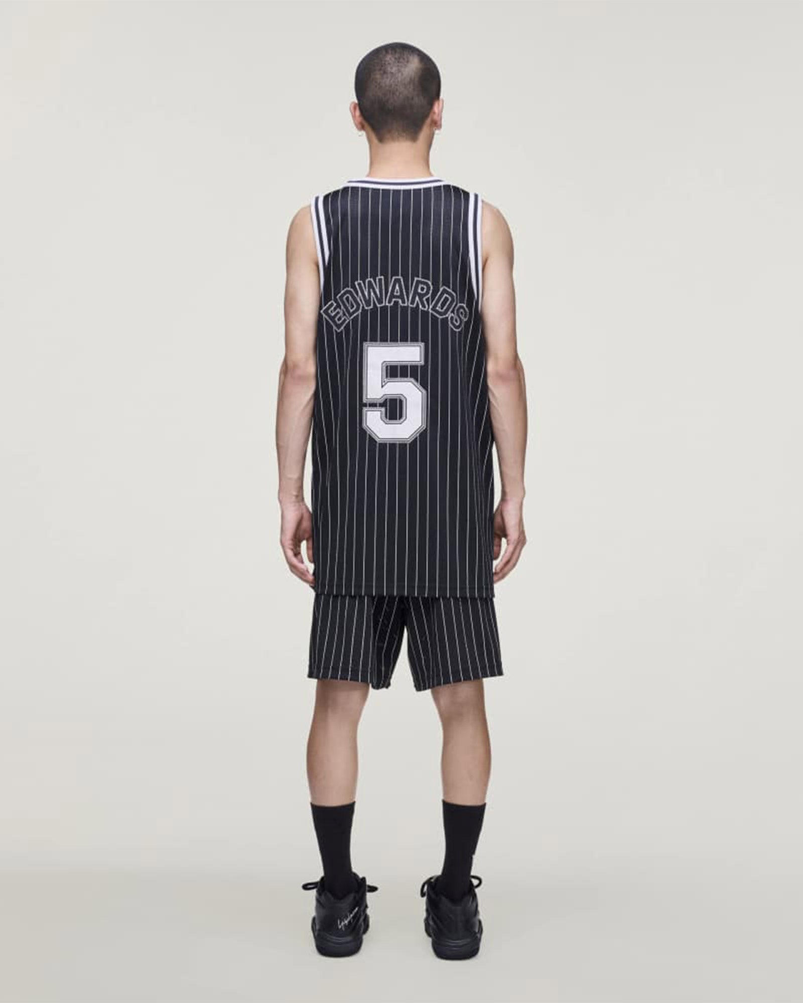 Y-3 (ワイスリー) Y-3 MESH PINSTRIPE SHORTS / BLACK | Detail