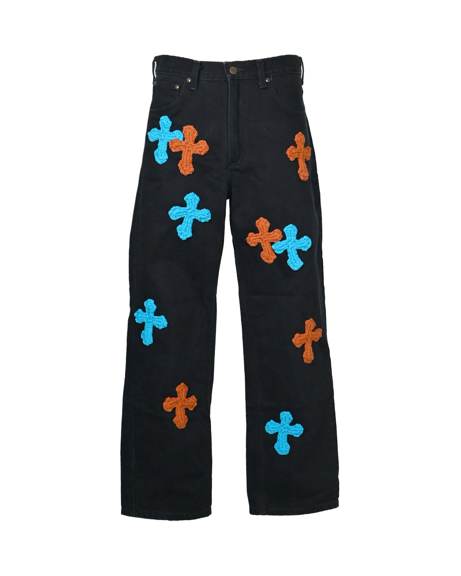Y.A.R.N.・ヤーン - デニムパンツ Y.A.R.N. CARHARTT REMAKED PANTS-1 / BLACK