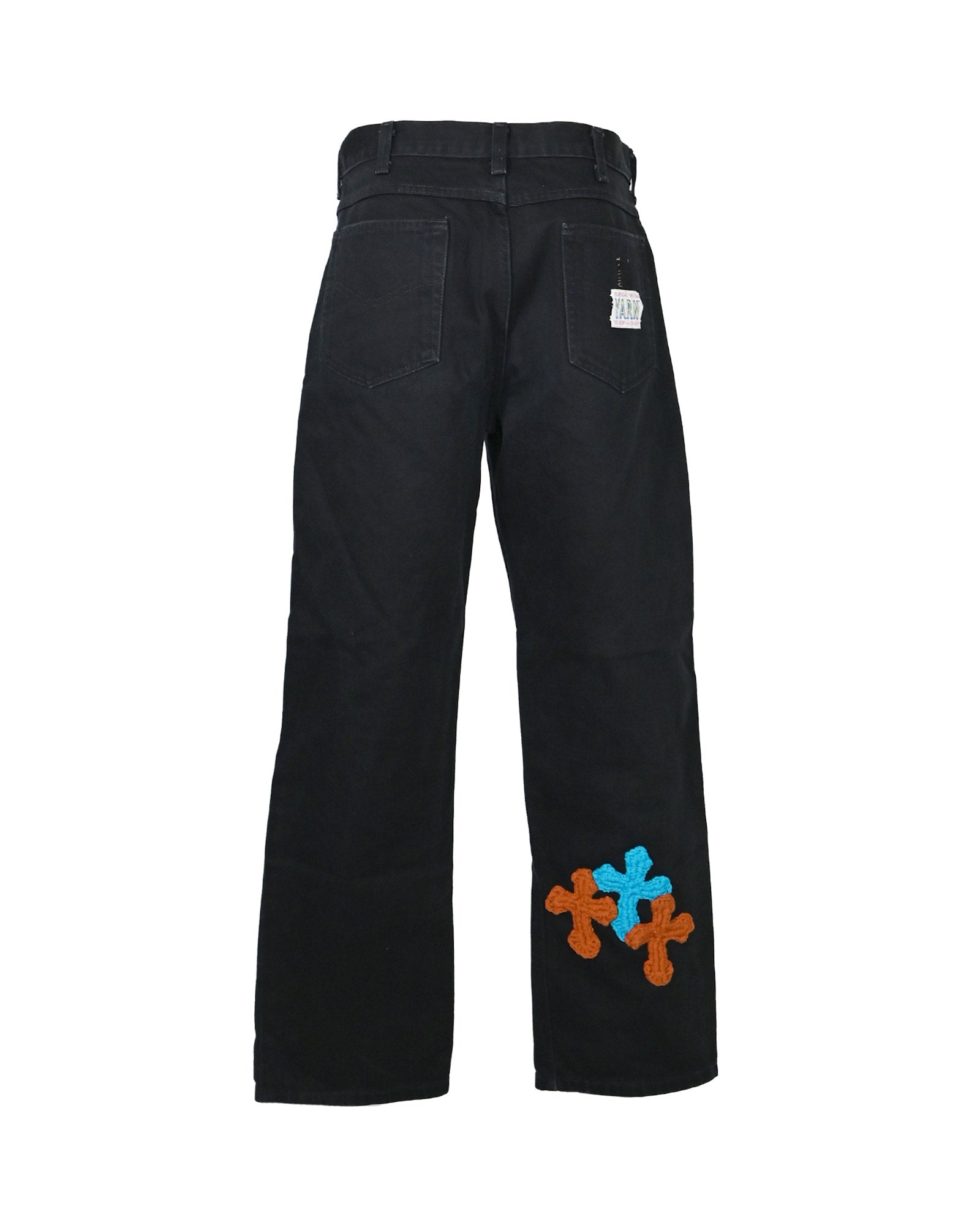 Y.A.R.N.・ヤーン - デニムパンツ Y.A.R.N. CARHARTT REMAKED PANTS-1 / BLACK