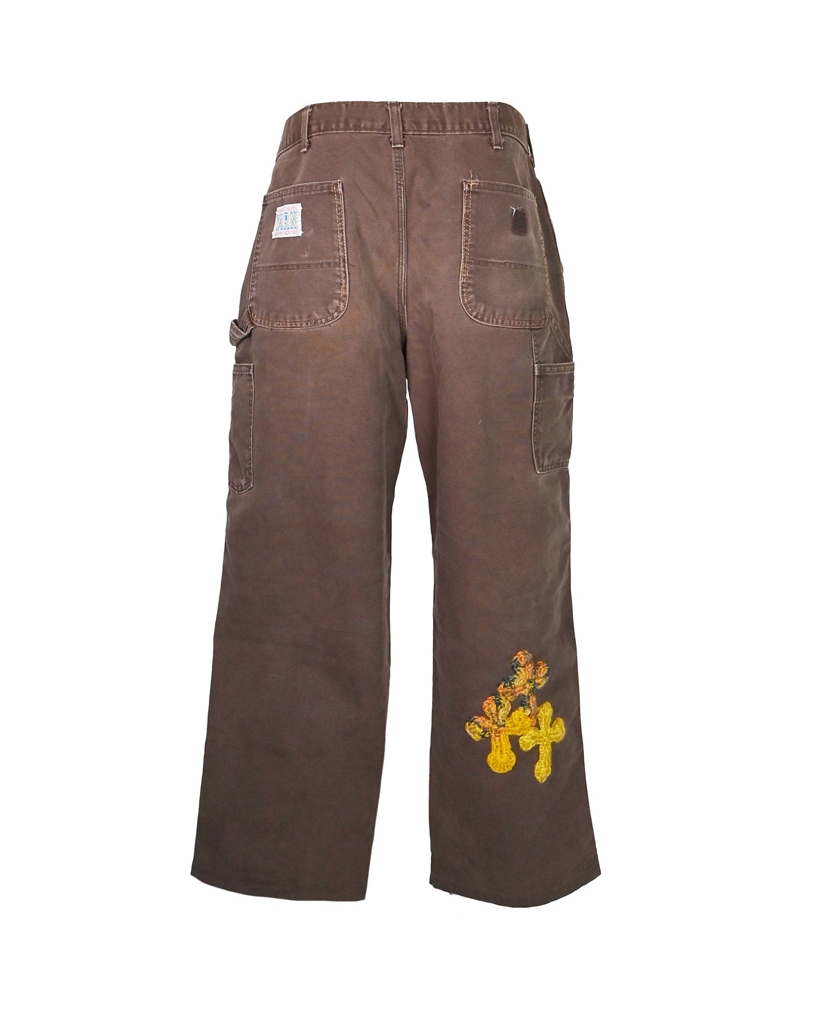Y.A.R.N.・ヤーン - デニムパンツ Y.A.R.N. CARHARTT REMAKED PANTS-11 / BROWN