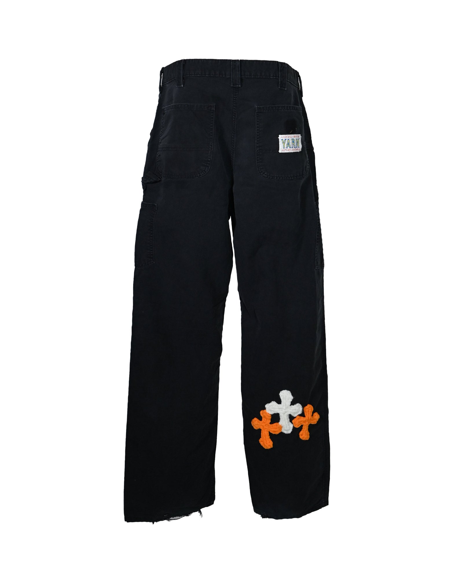 Y.A.R.N.・ヤーン - デニムパンツ Y.A.R.N. CARHARTT REMAKED PANTS-3 / BLACK
