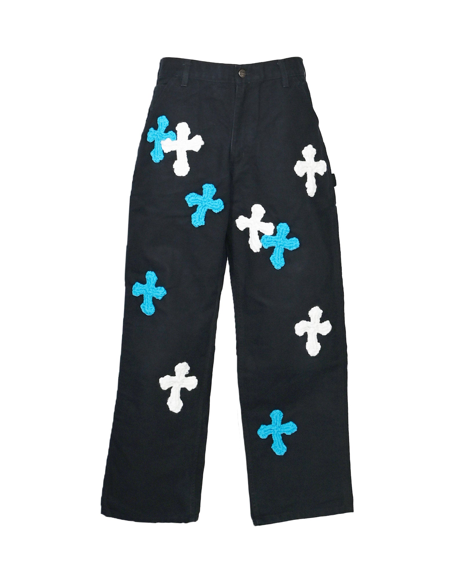 Y.A.R.N.・ヤーン - デニムパンツ Y.A.R.N. CARHARTT REMAKED PANTS-4 / BLACK
