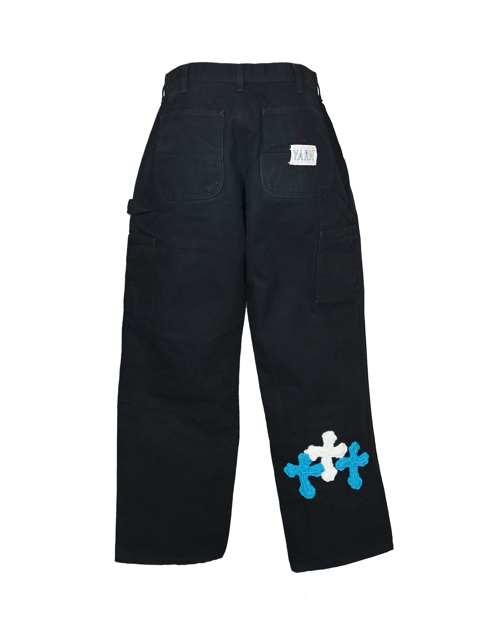 Y.A.R.N.・ヤーン - デニムパンツ Y.A.R.N. CARHARTT REMAKED PANTS-4 / BLACK