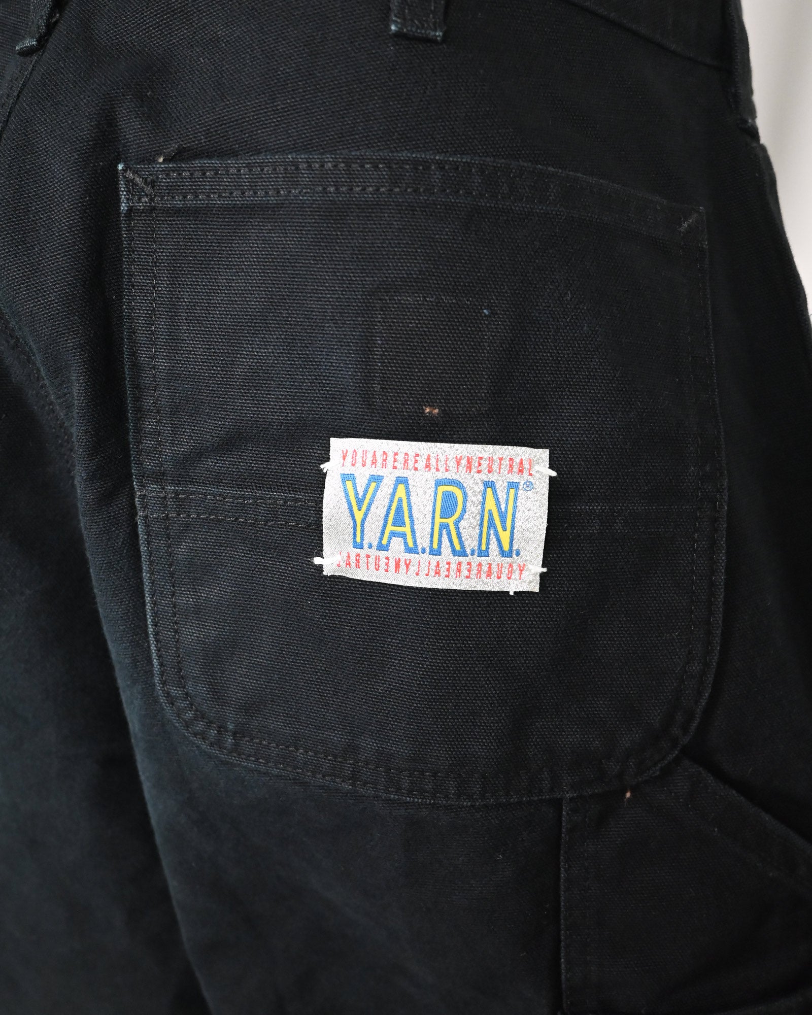 Y.A.R.N.・ヤーン - デニムパンツ Y.A.R.N. CARHARTT REMAKED PANTS-4 / BLACK