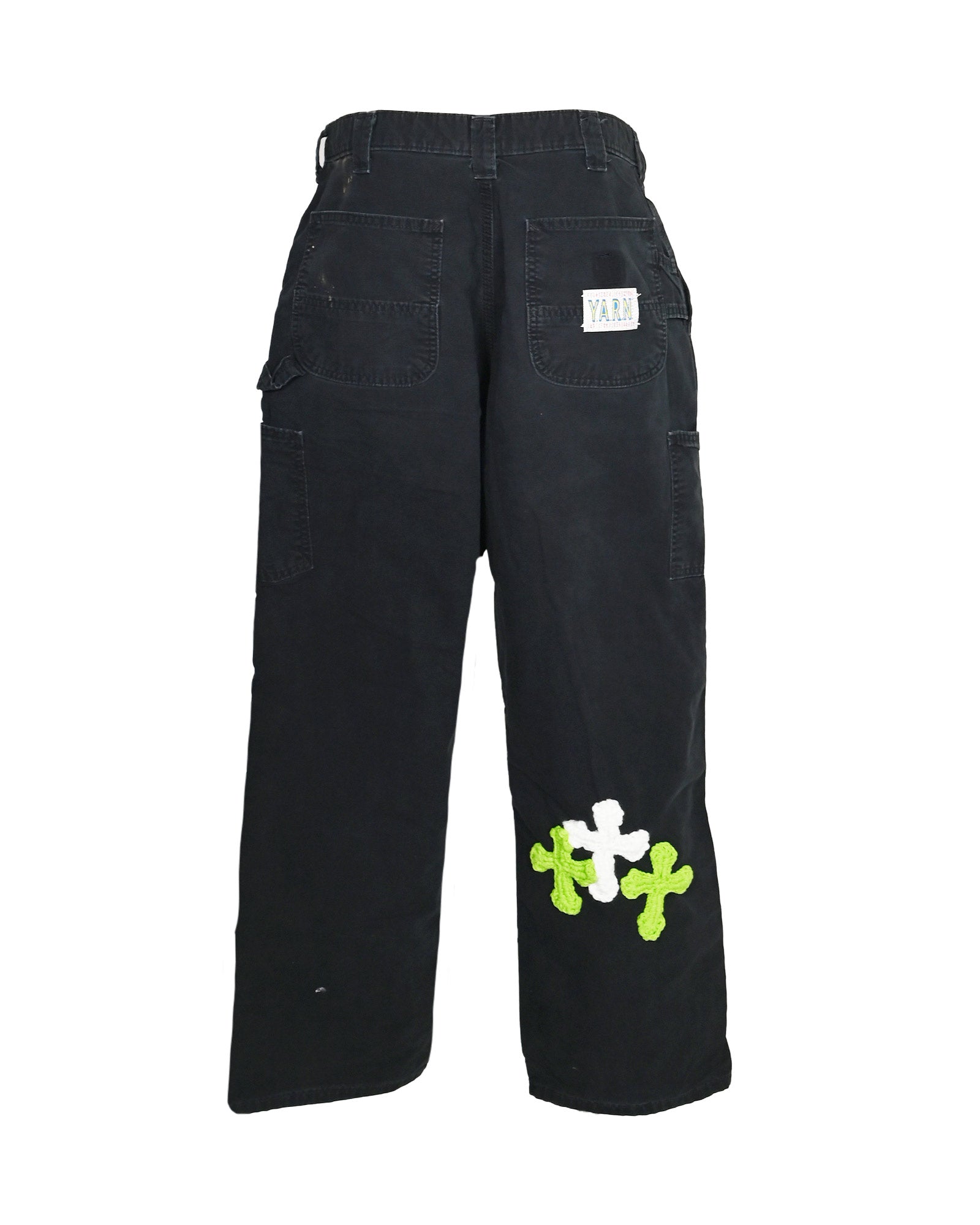 Y.A.R.N.・ヤーン - デニムパンツ Y.A.R.N. CARHARTT REMAKED PANTS-5 / BLACK