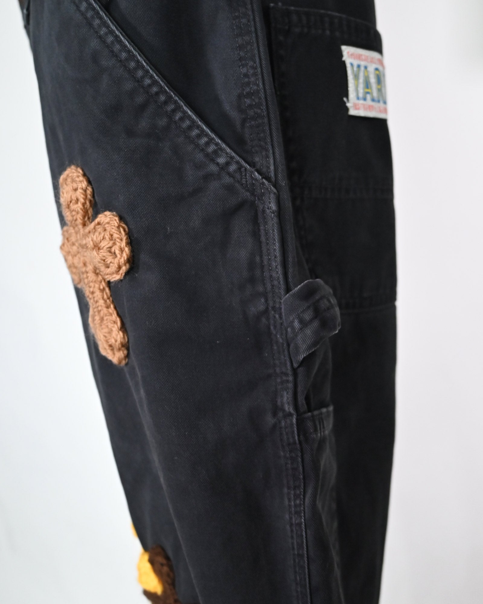 Y.A.R.N.・ヤーン - デニムパンツ Y.A.R.N. CARHARTT REMAKED PANTS-6 / BLACK