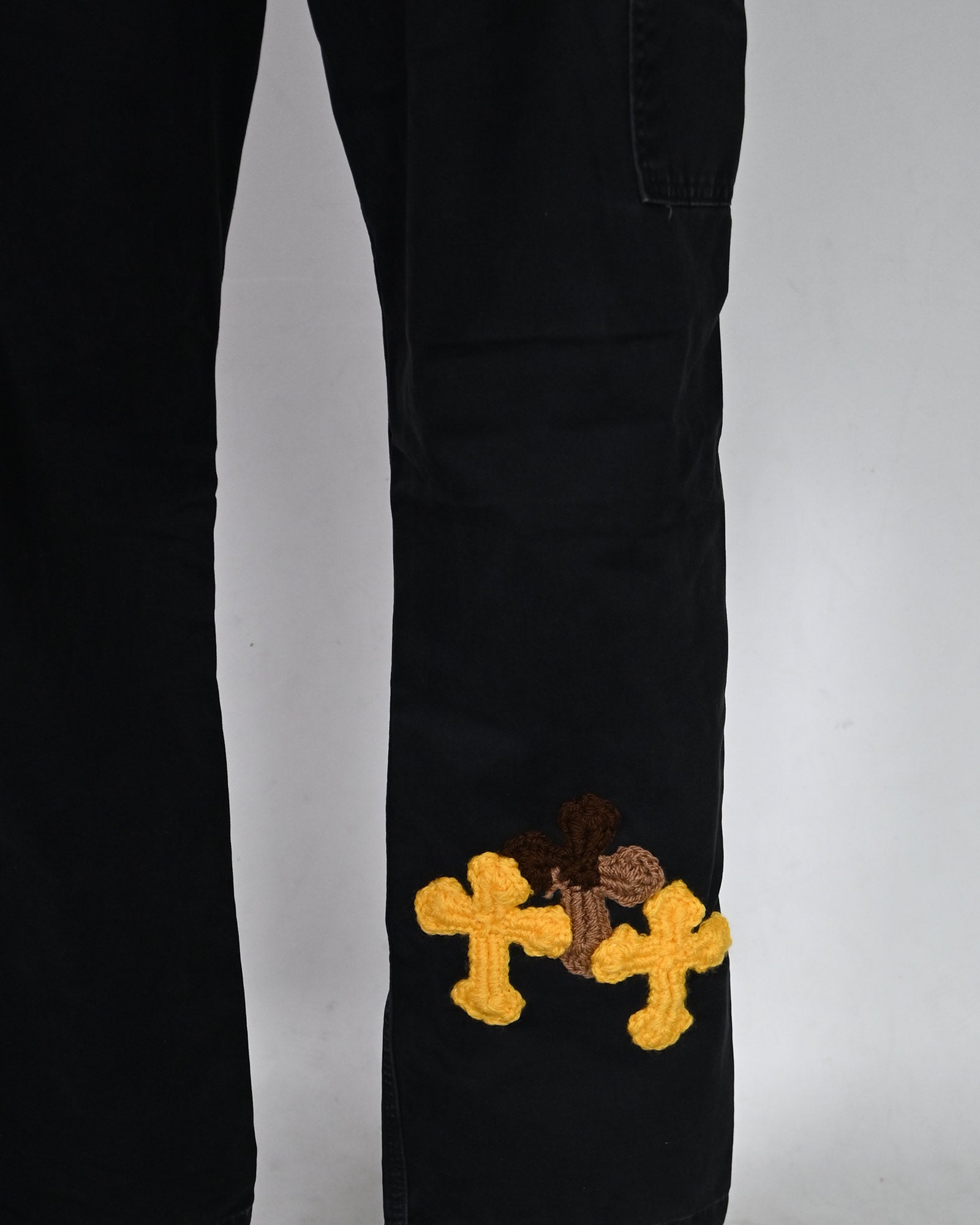 Y.A.R.N.・ヤーン - デニムパンツ Y.A.R.N. CARHARTT REMAKED PANTS-6 / BLACK