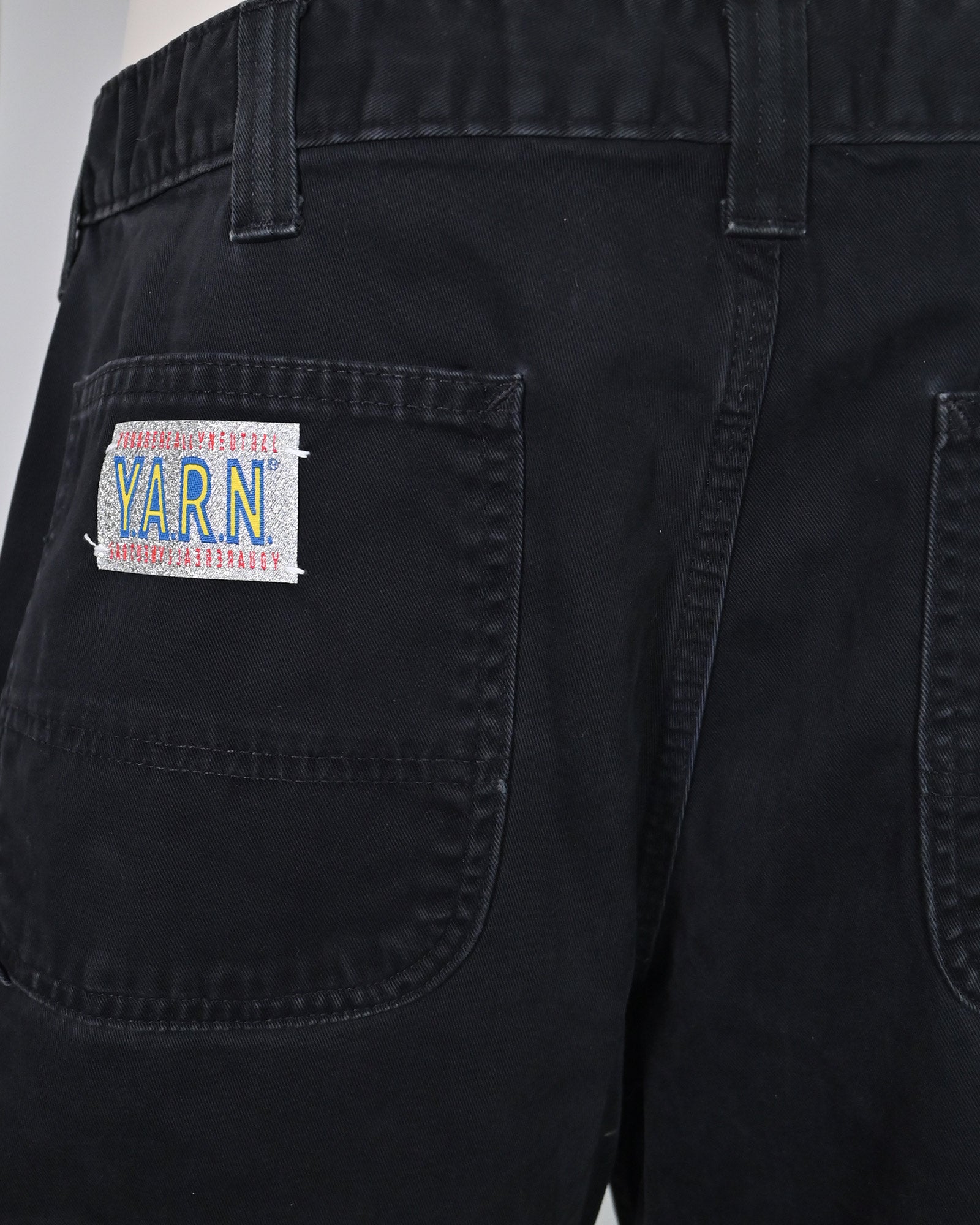 Y.A.R.N.・ヤーン - デニムパンツ Y.A.R.N. CARHARTT REMAKED PANTS-6 / BLACK