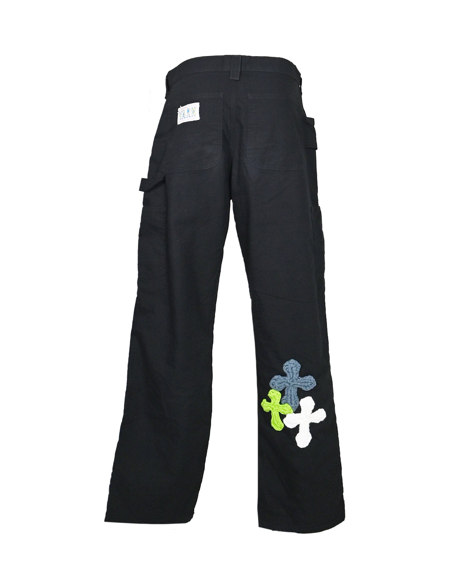 Y.A.R.N.・ヤーン - デニムパンツ Y.A.R.N. CARHARTT REMAKED PANTS-7 / BLACK