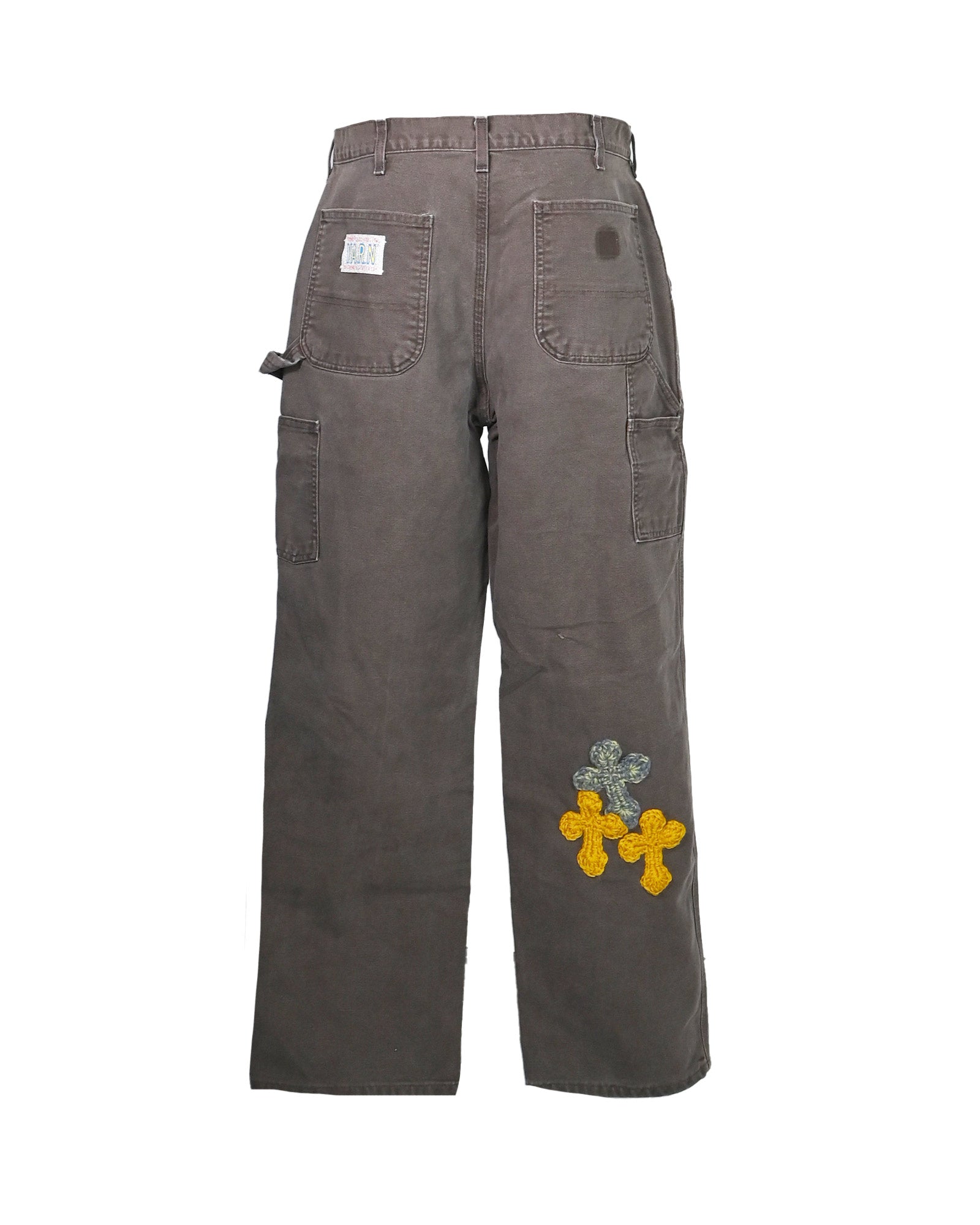 Y.A.R.N.・ヤーン - デニムパンツ Y.A.R.N. CARHARTT REMAKED PANTS-9 / BROWN