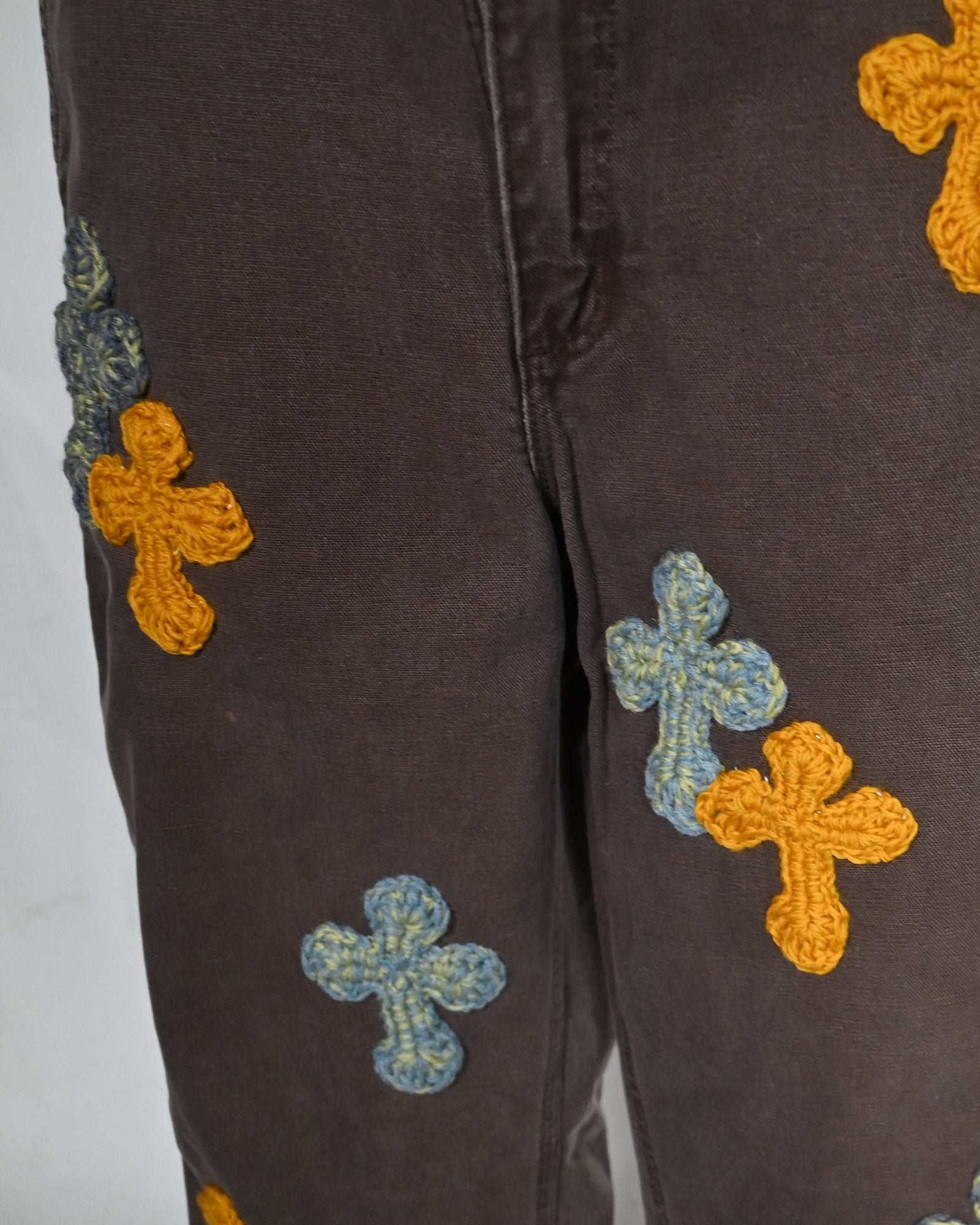 Y.A.R.N.・ヤーン - デニムパンツ Y.A.R.N. CARHARTT REMAKED PANTS-9 / BROWN