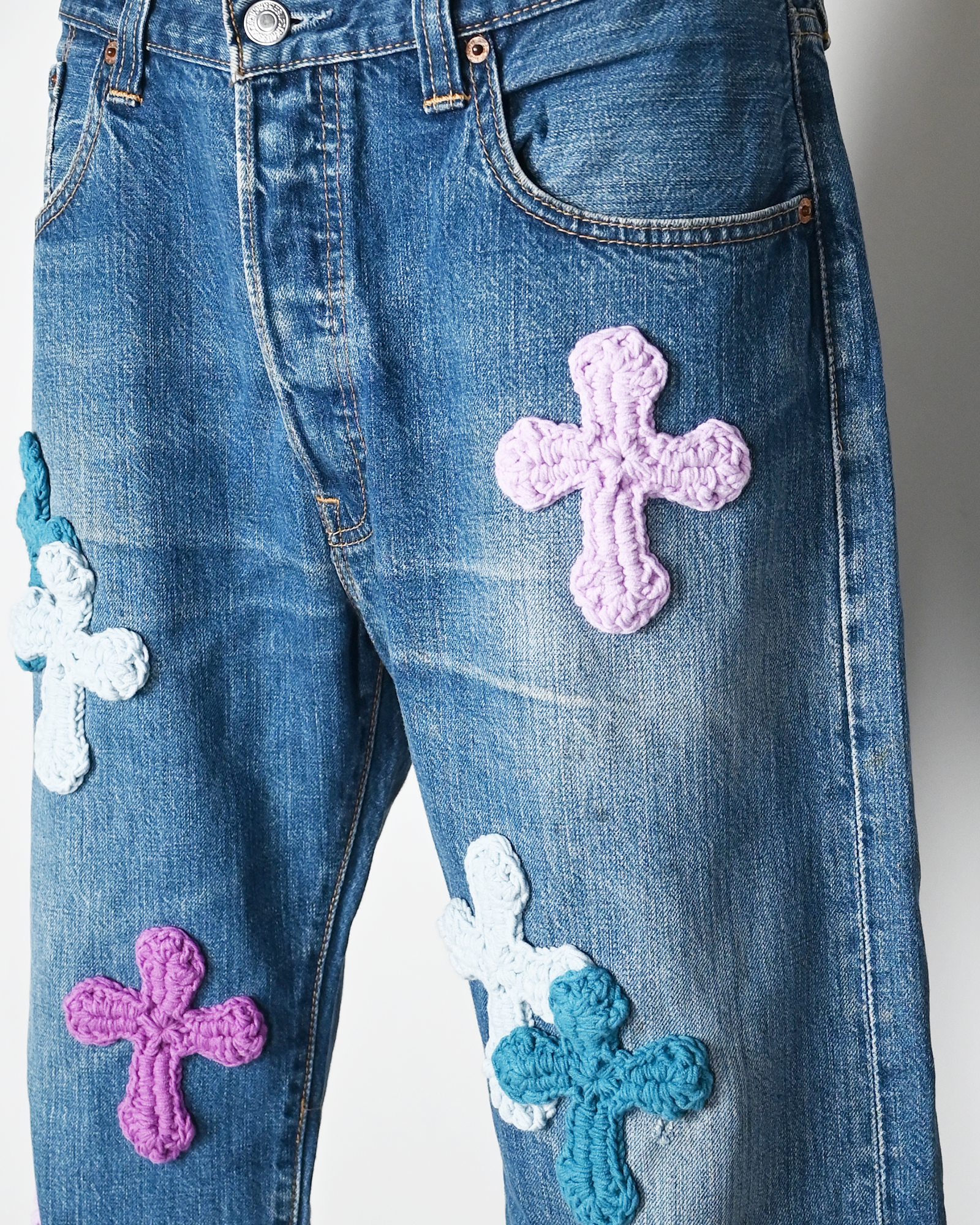 Y.A.R.N.・ヤーン - デニムパンツ Y.A.R.N. DENIM AW-4 (W34) / MULTI