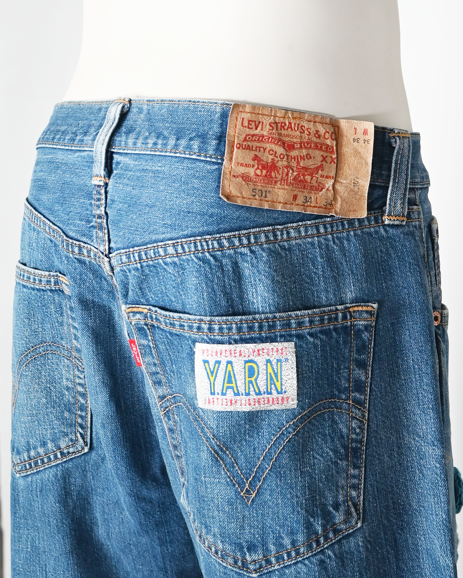 Y.A.R.N.・ヤーン - デニムパンツ Y.A.R.N. DENIM AW-4 (W34) / MULTI