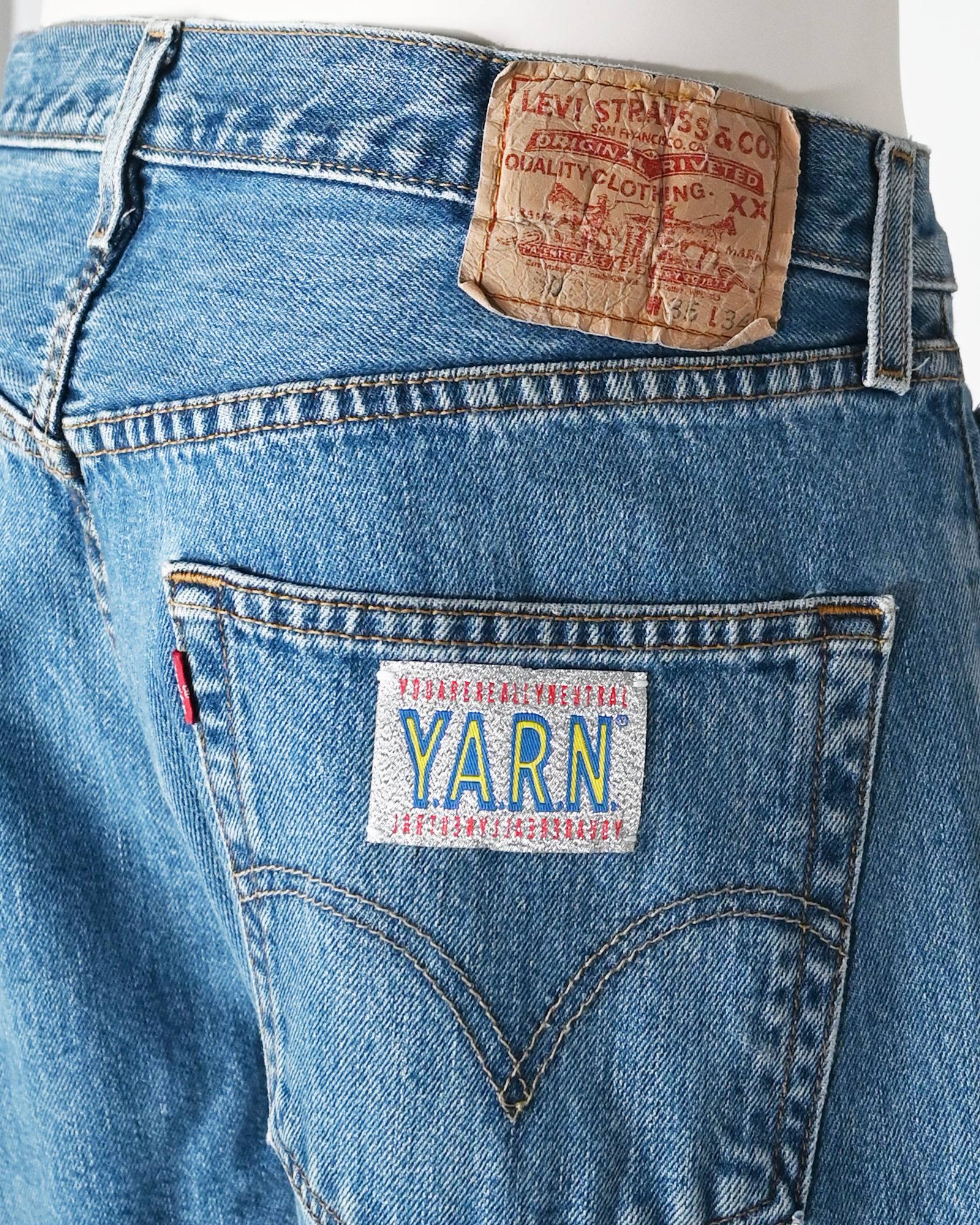 Y.A.R.N.・ヤーン - デニムパンツ Y.A.R.N. STRAIGHT DENIM AW-5 (W35) / MULTI