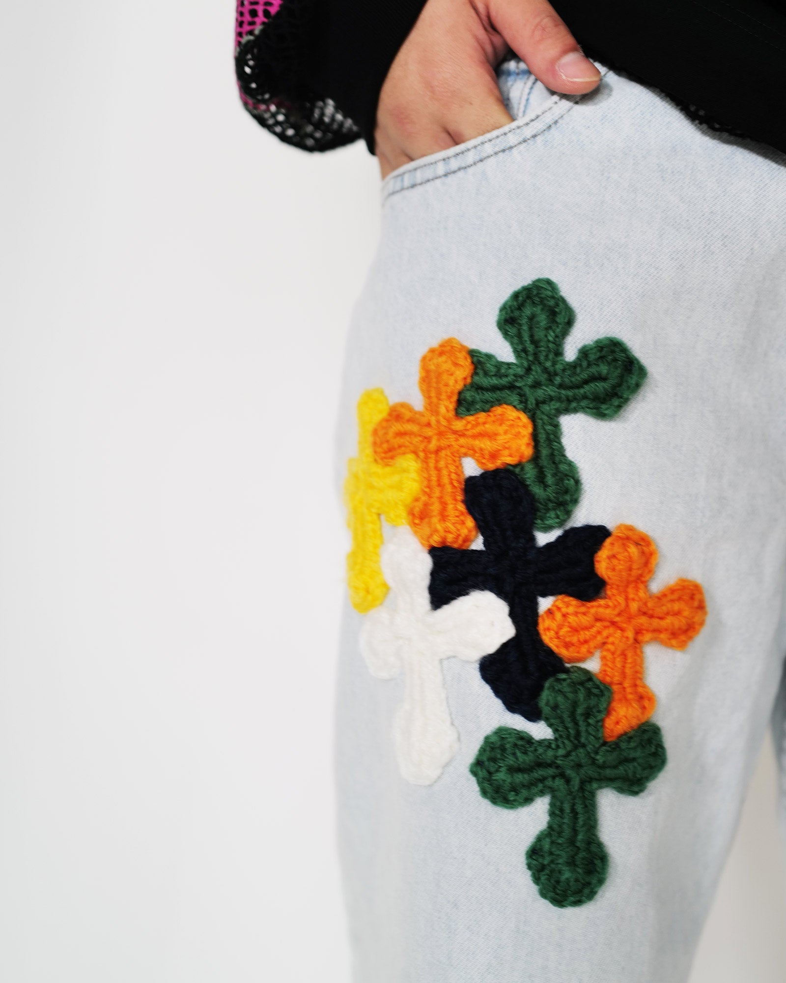 Y.A.R.N.・ヤーン - デニムパンツ Y.A.R.N. SHORTS AW01 / MULTI