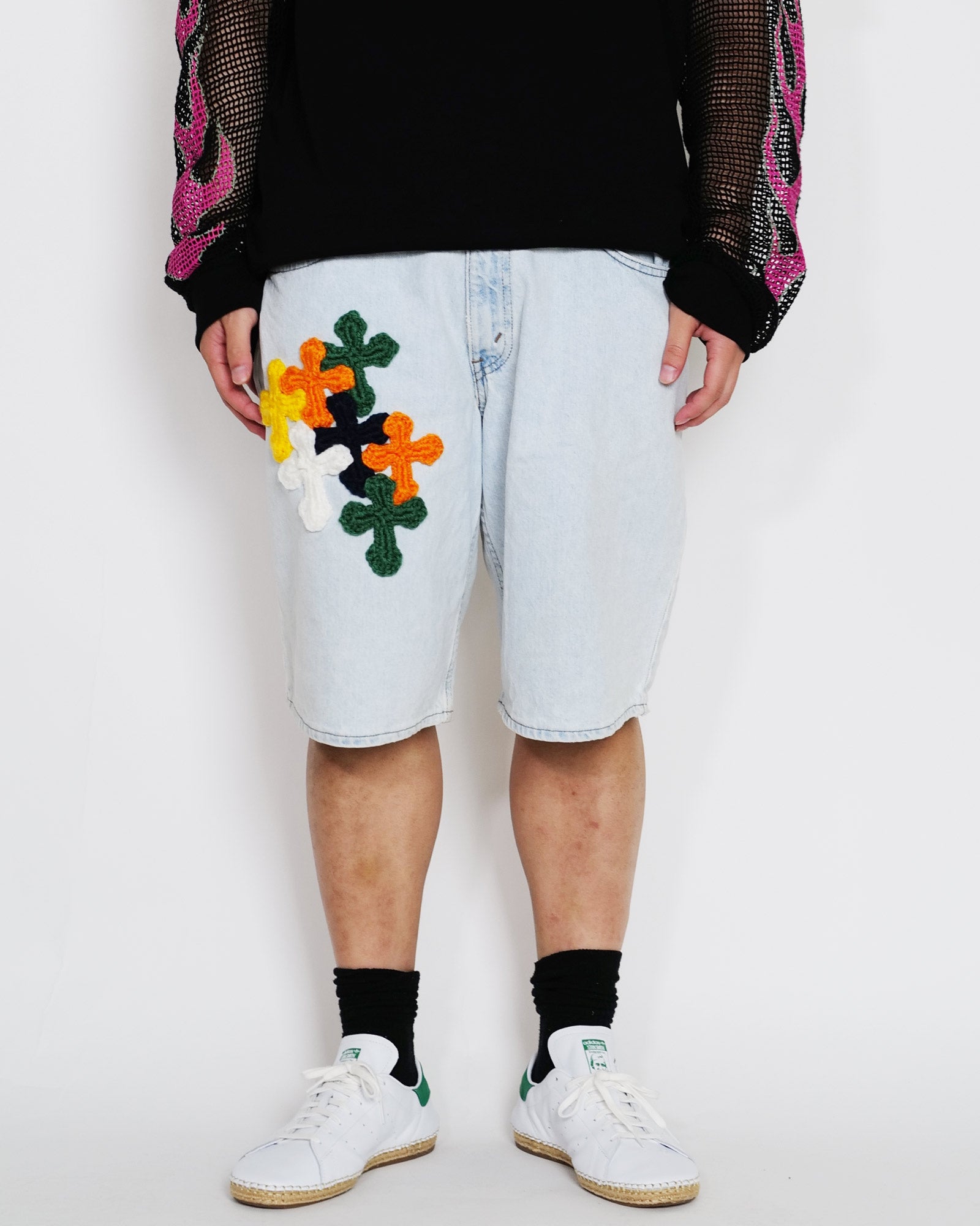 Y.A.R.N.・ヤーン - デニムパンツ Y.A.R.N. SHORTS AW01 / MULTI