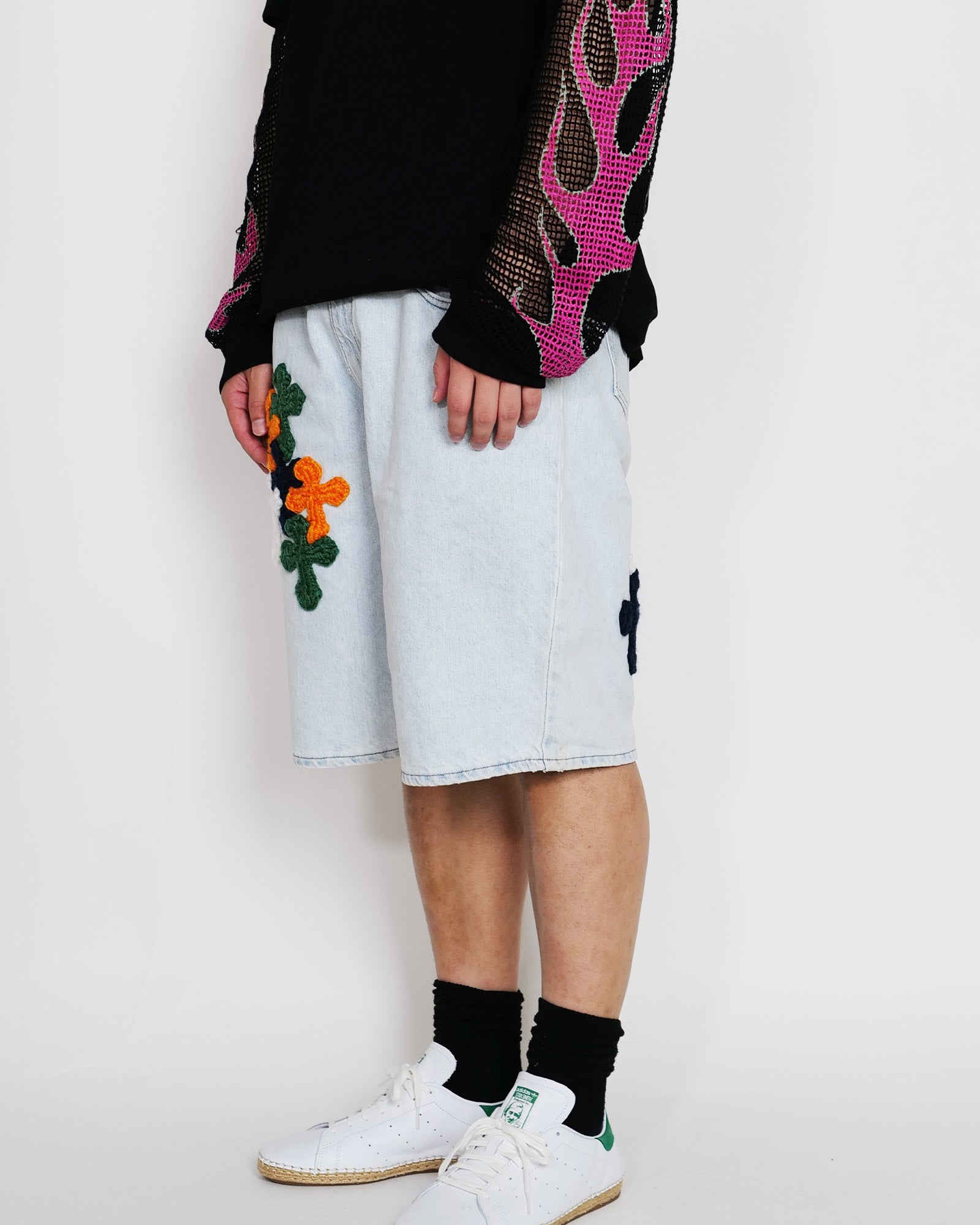 Y.A.R.N.・ヤーン - デニムパンツ Y.A.R.N. SHORTS AW01 / MULTI