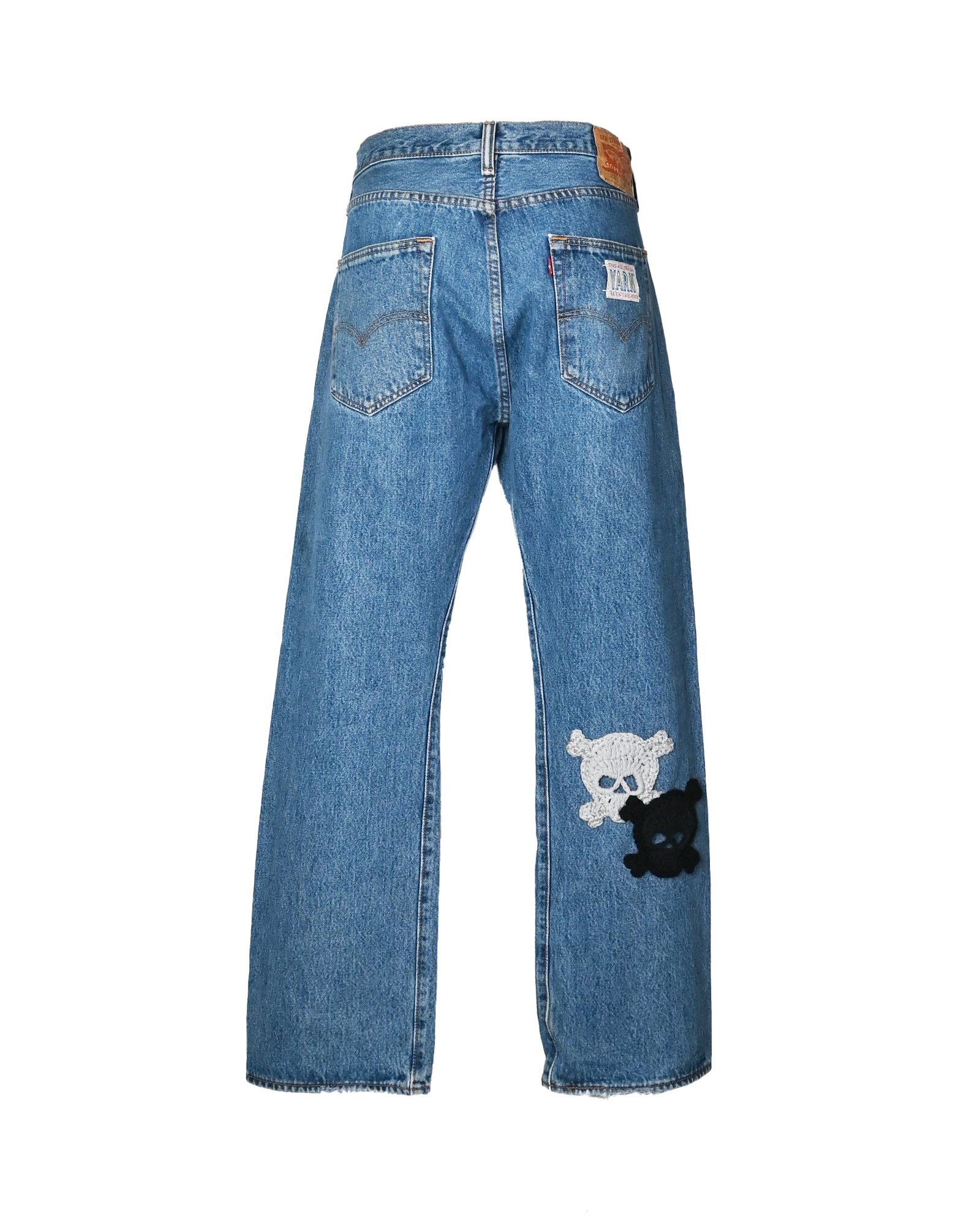 Y.A.R.N.・ヤーン - デニムパンツ Y.A.R.N. SKULL DENIM-2 (W36) / MULTI