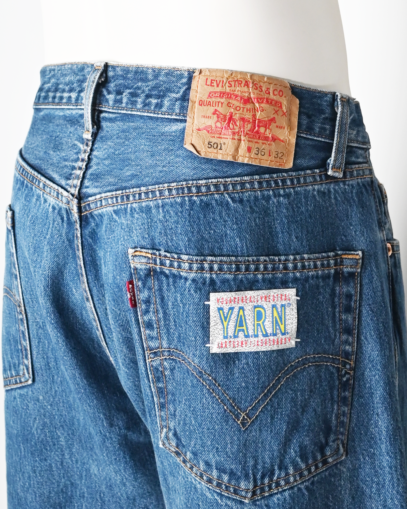 Y.A.R.N.・ヤーン - デニムパンツ Y.A.R.N. SKULL DENIM-3 (W36) / MULTI