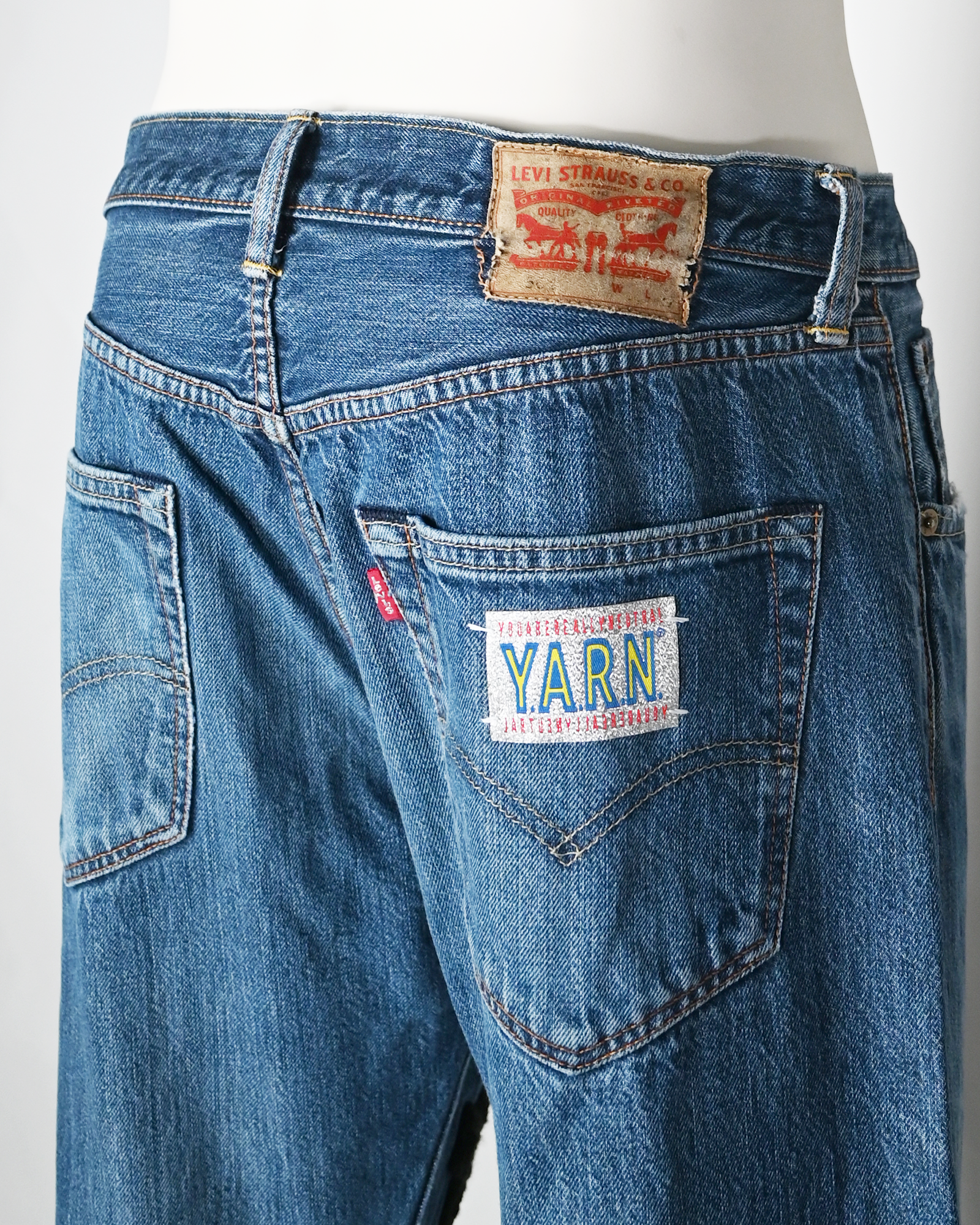 Y.A.R.N.・ヤーン - デニムパンツ Y.A.R.N. SKULL DENIM-4 (W36) / MULTI