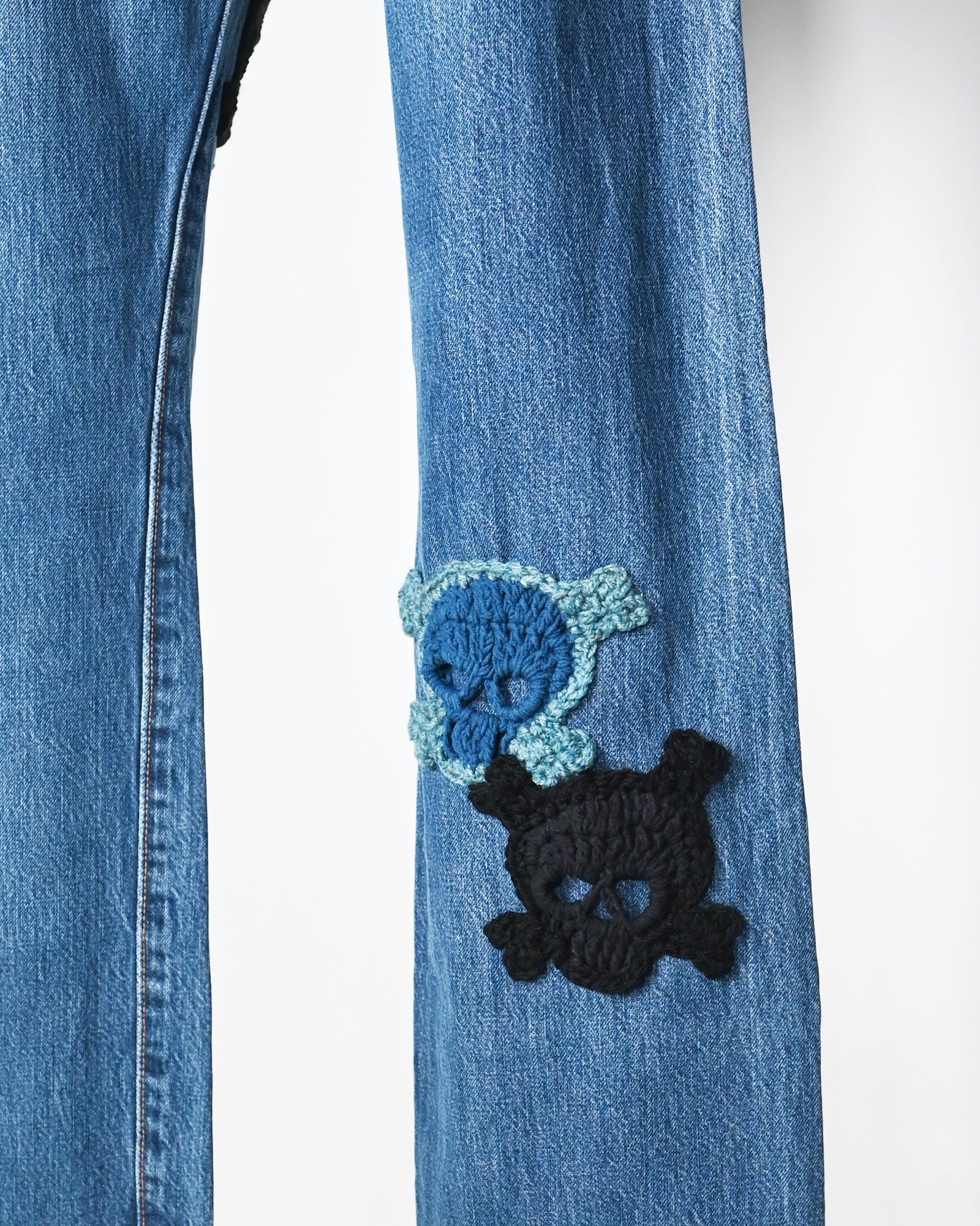 Y.A.R.N.・ヤーン - デニムパンツ Y.A.R.N. SKULL DENIM-4 (W36) / MULTI