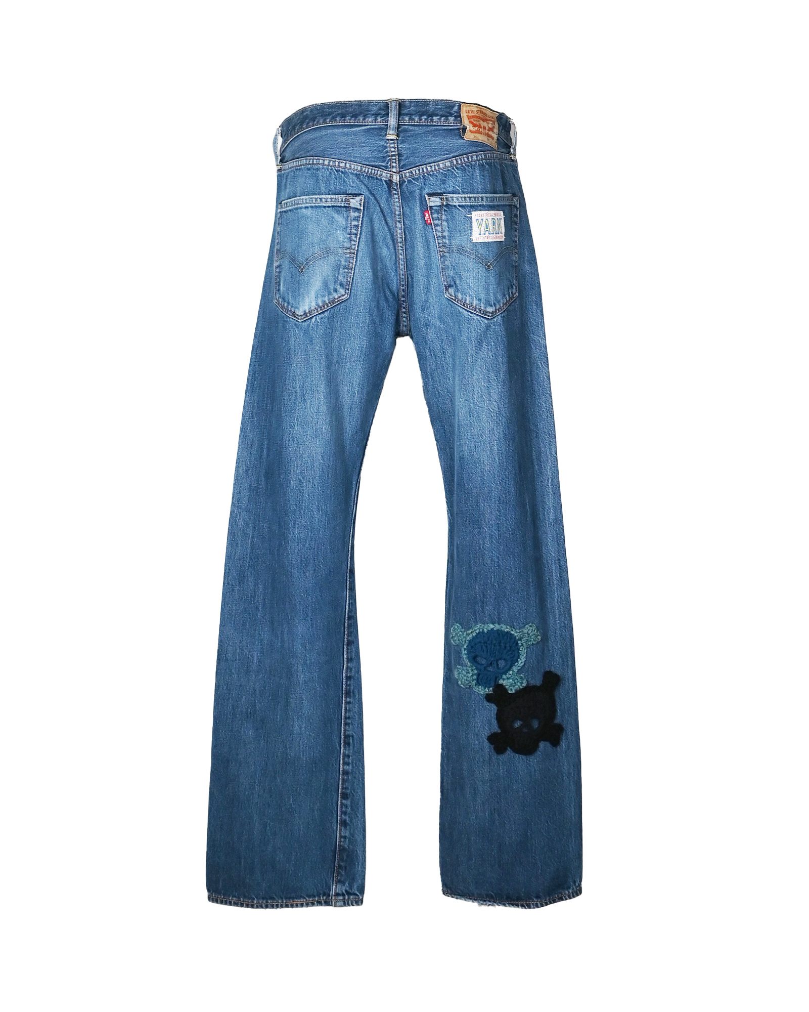 Y.A.R.N.・ヤーン - デニムパンツ Y.A.R.N. SKULL DENIM-4 (W36) / MULTI