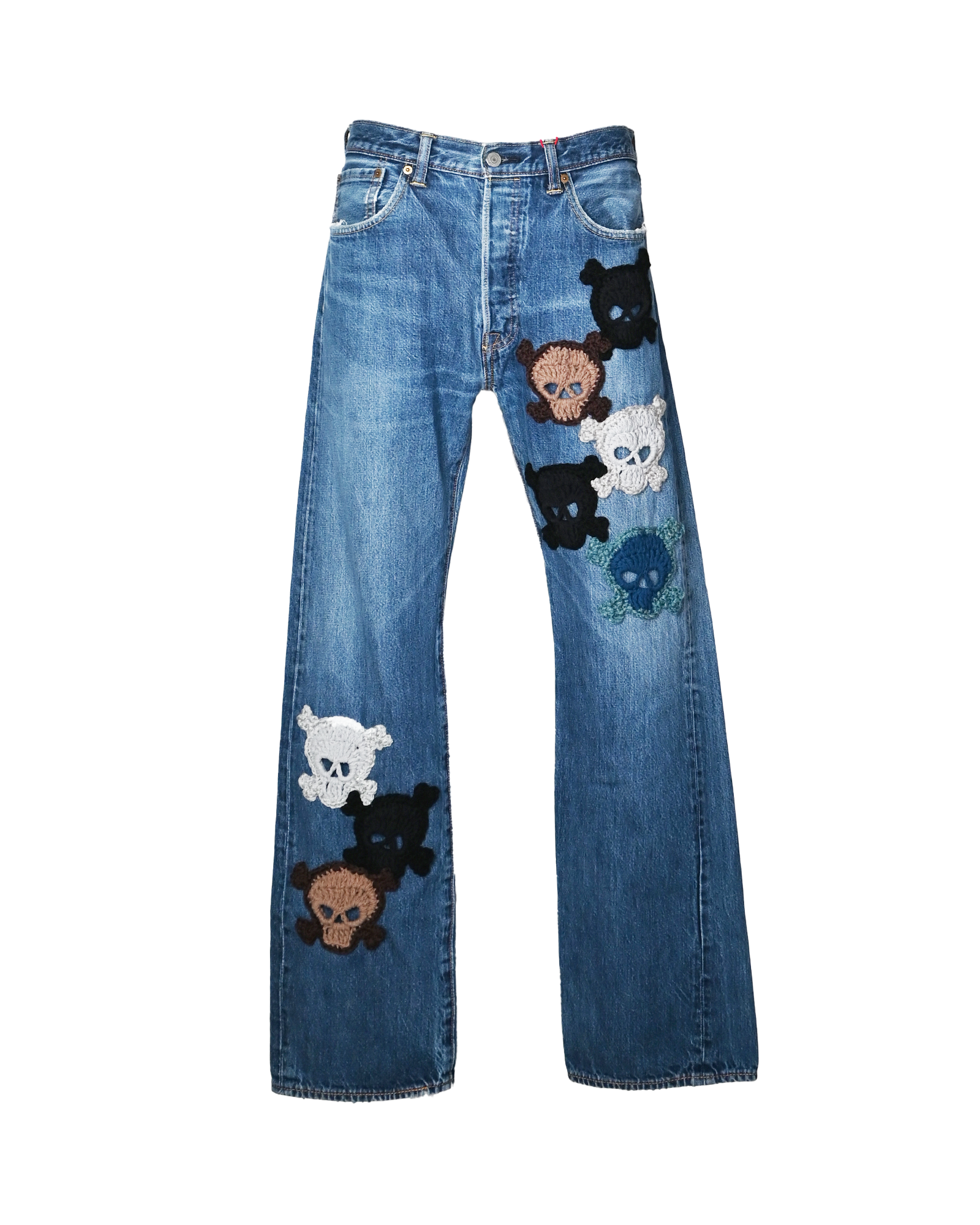 Y.A.R.N. SKULL DENIM-4 (W36) / MULTI