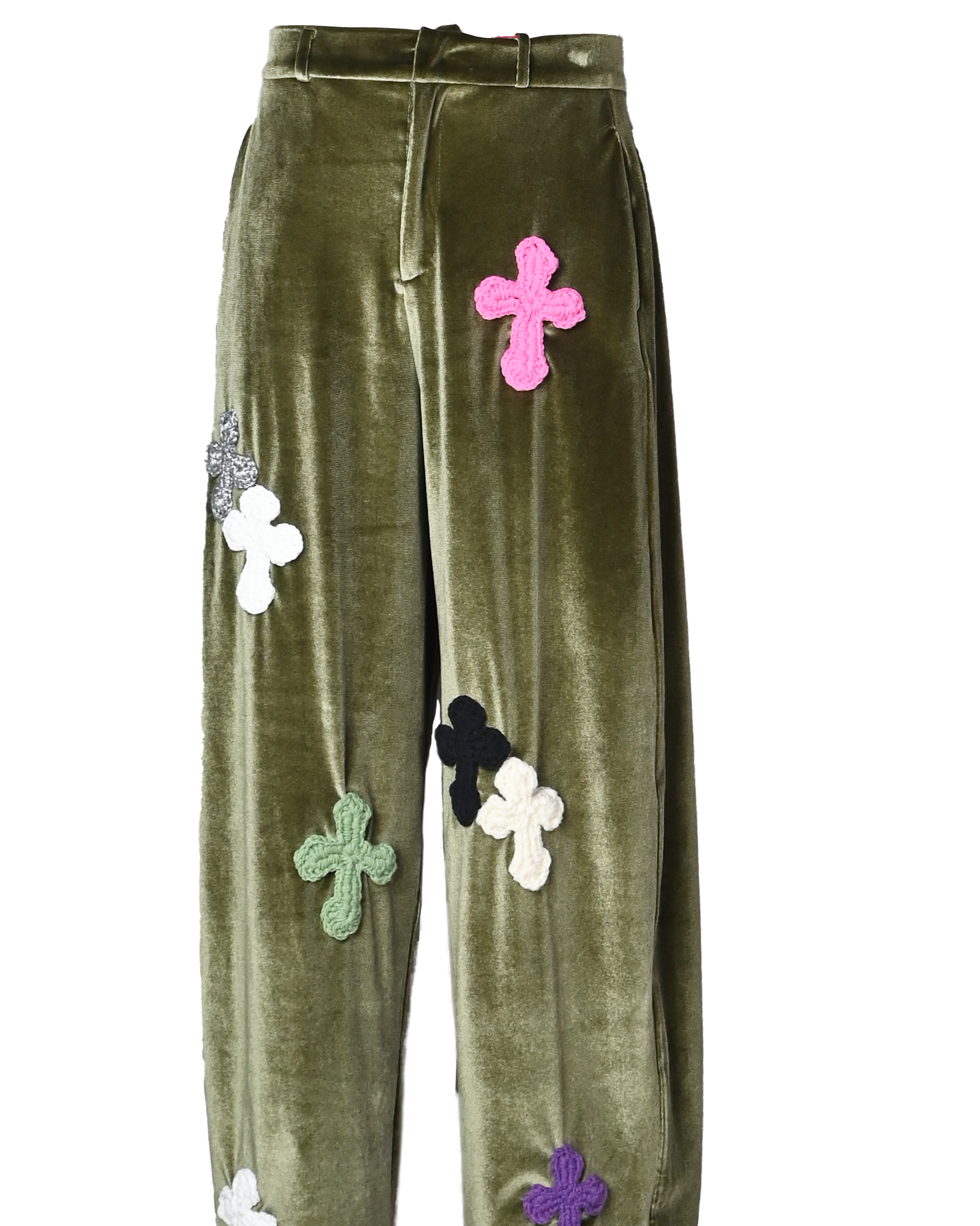 Y.A.R.N.・ヤーン - その他パンツ Y.A.R.N. VELOUR PANTS-7 / KHAKI